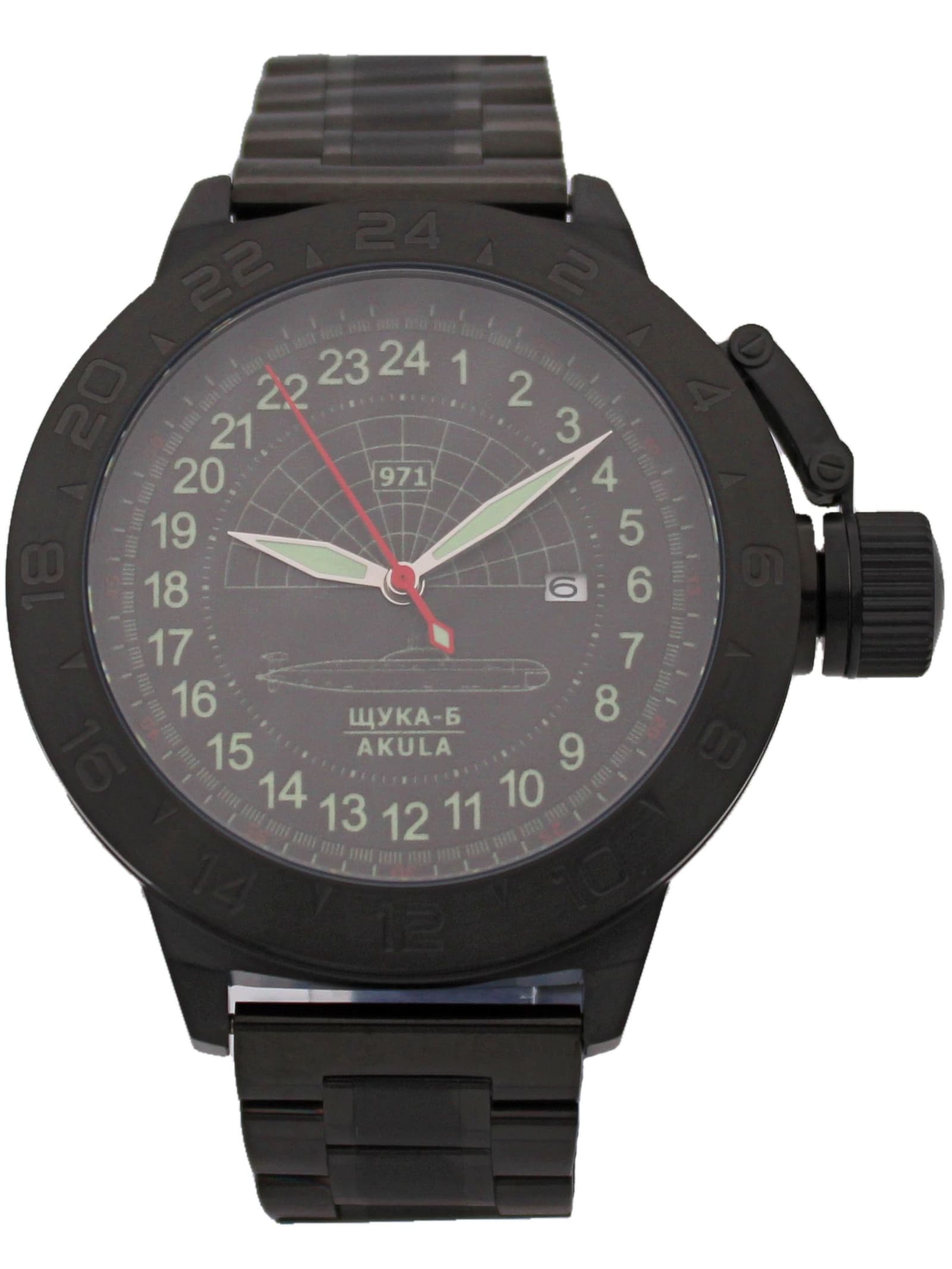 Часы 971 / Щука-Б (Akula) механические с автоподзаводом (Seiko NH34A) 152.063.1