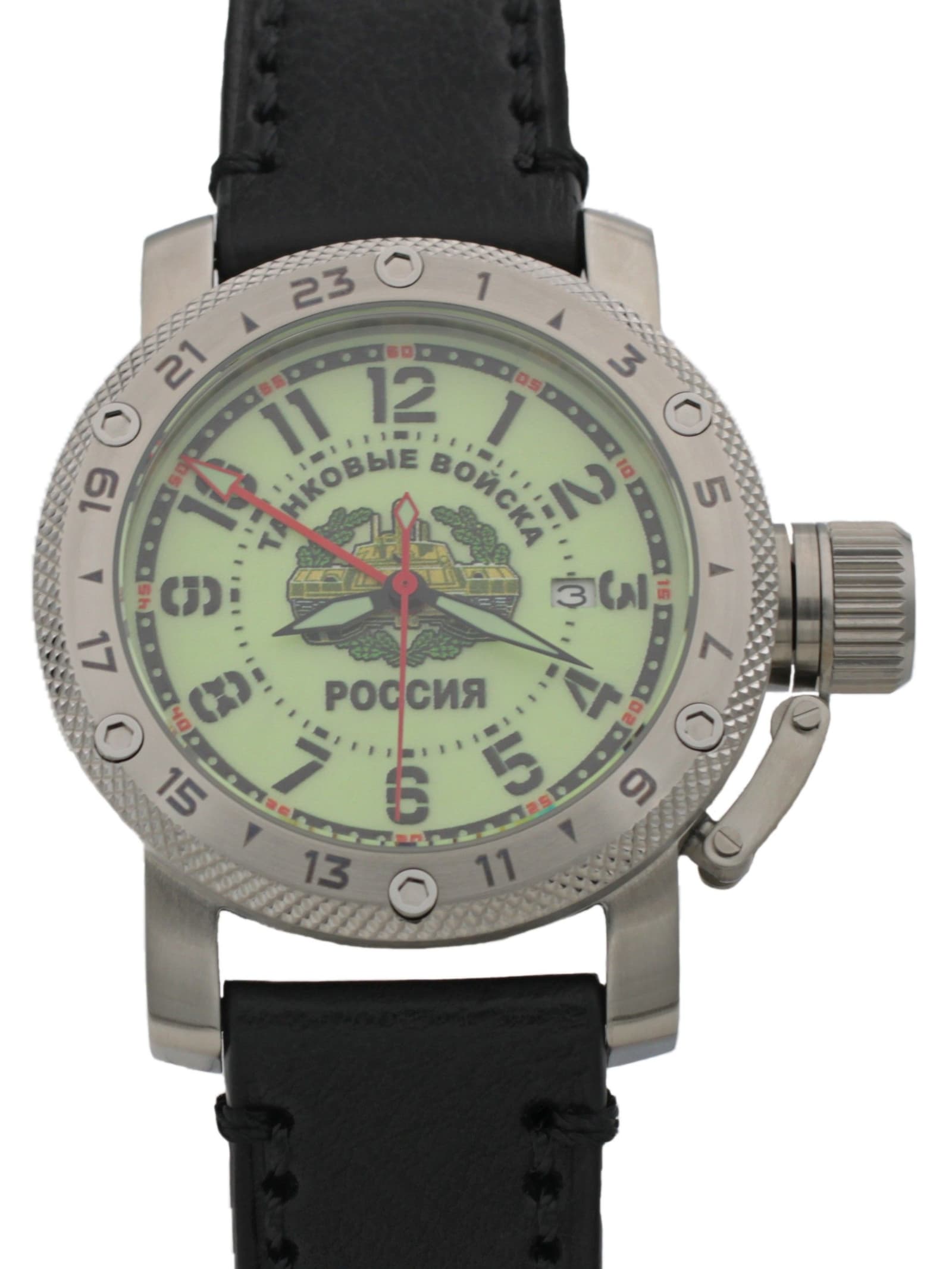 Часы Танковые войска механические с автоподзаводом (Seiko NH34A) 47.210.01