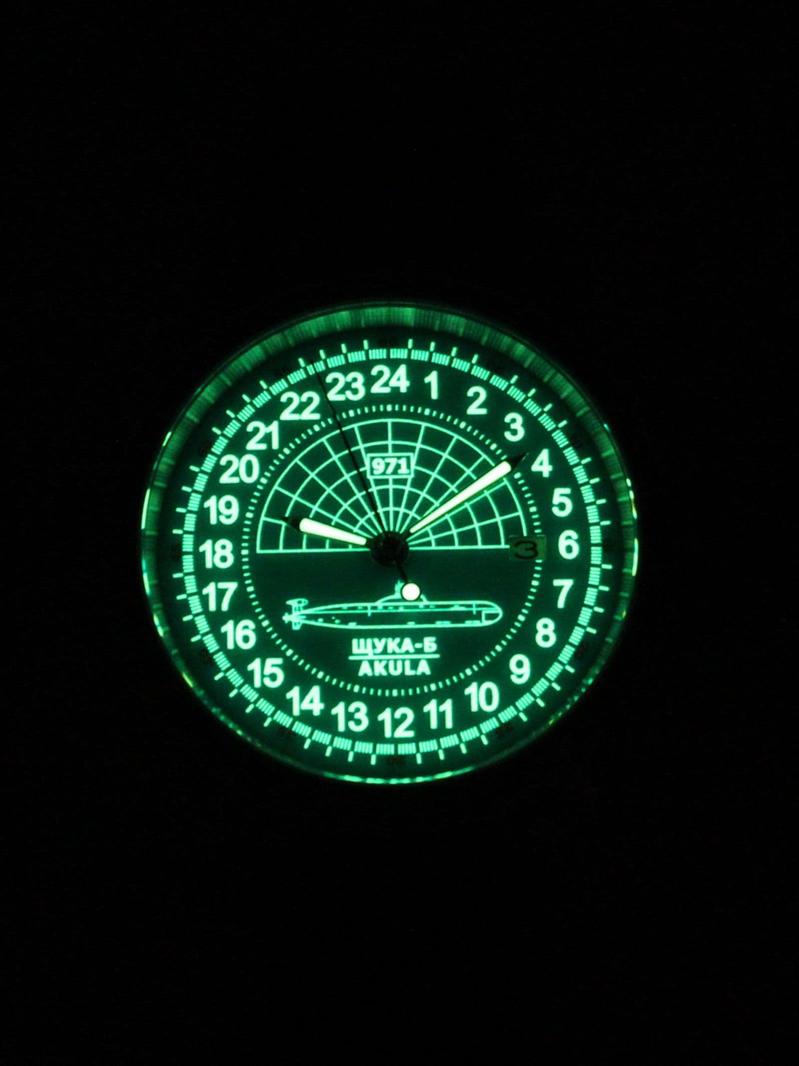 Часы 971 / Щука-Б (Akula) механические с автоподзаводом (Seiko NH34A) 45.288.01