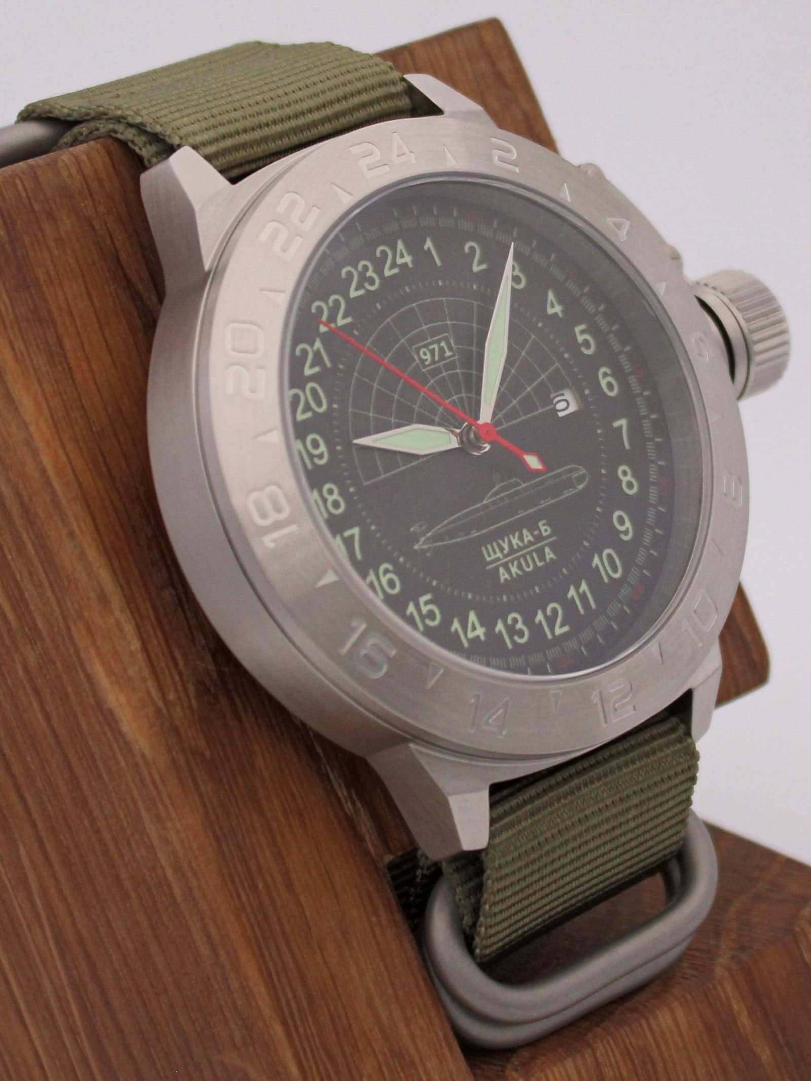 Часы 971 / Щука-Б (Akula) механические с автоподзаводом (Seiko NH34A) 52.063.21
