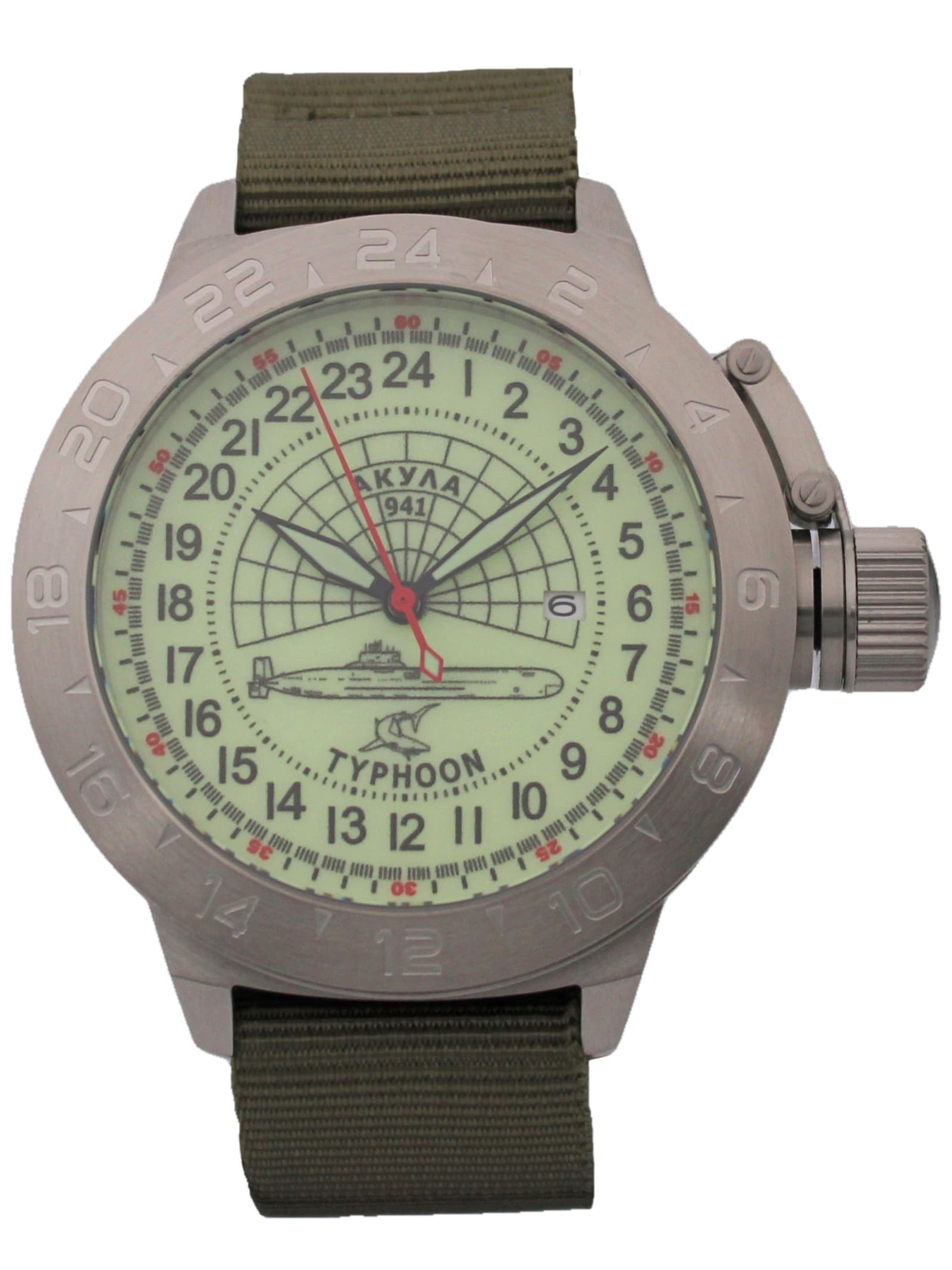 Часы 941 / Акула (Typhoon) механические с автоподзаводом (Seiko NH34A) 52.147.21