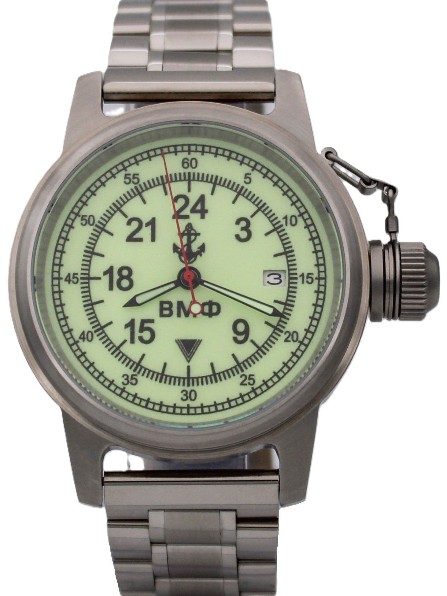 Часы ВМФ механические с автоподзаводом (Seiko NH34A) 45.030.2