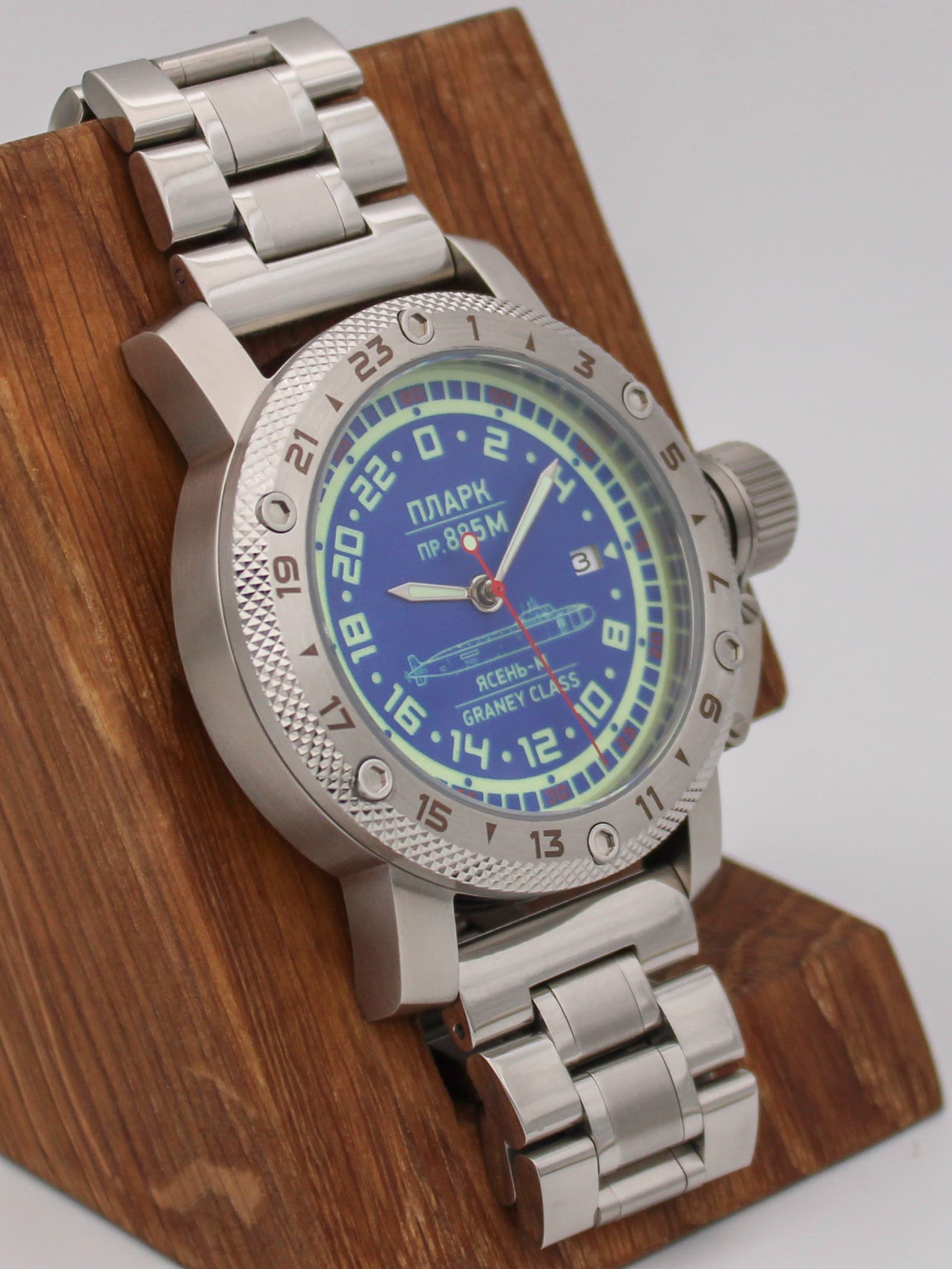 Часы ПЛАРК 885М Ясень-М (Graney class) механические с автоподзаводом (Seiko NH34A) 47.195.2