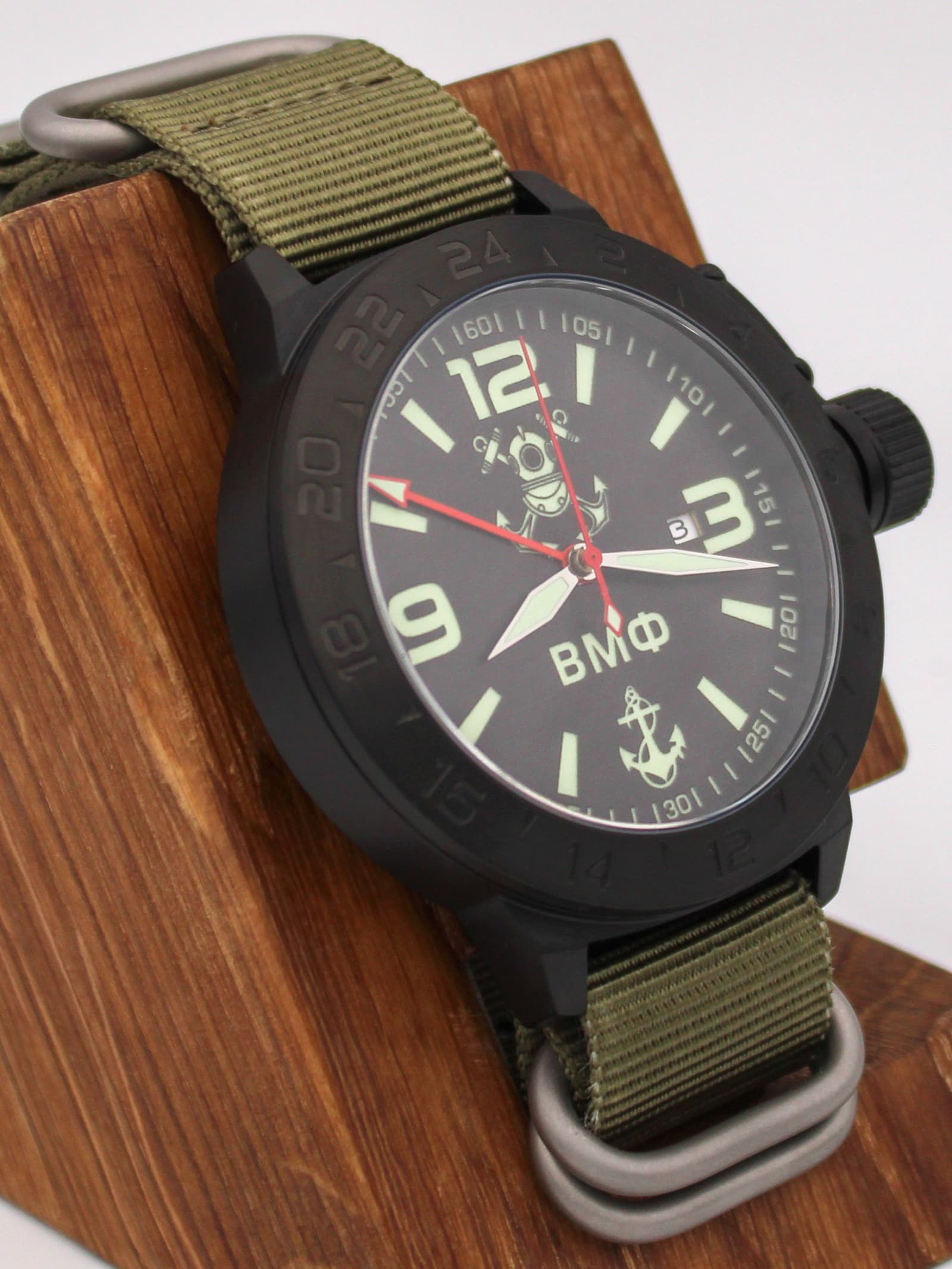 Часы ВМФ механические с автоподзаводом (Seiko NH34A) 152.026.21
