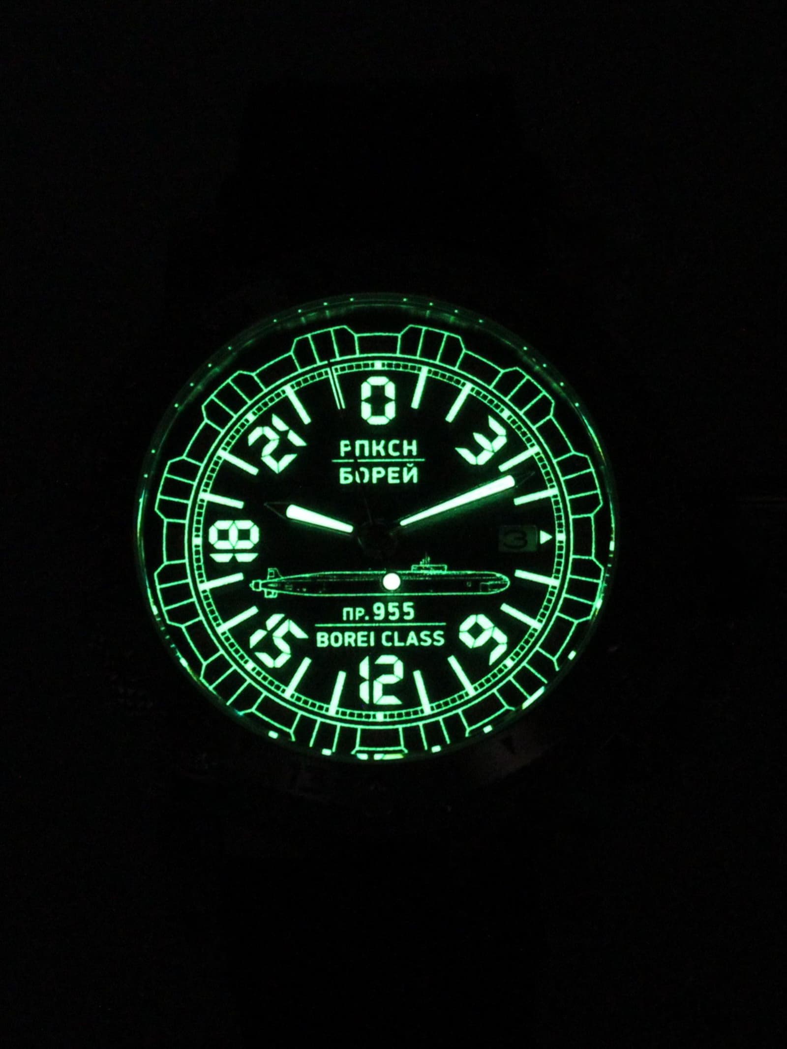 Часы РПКСН 955 Борей (Borei class) механические с автоподзаводом (Seiko NH34A) 47.191.2