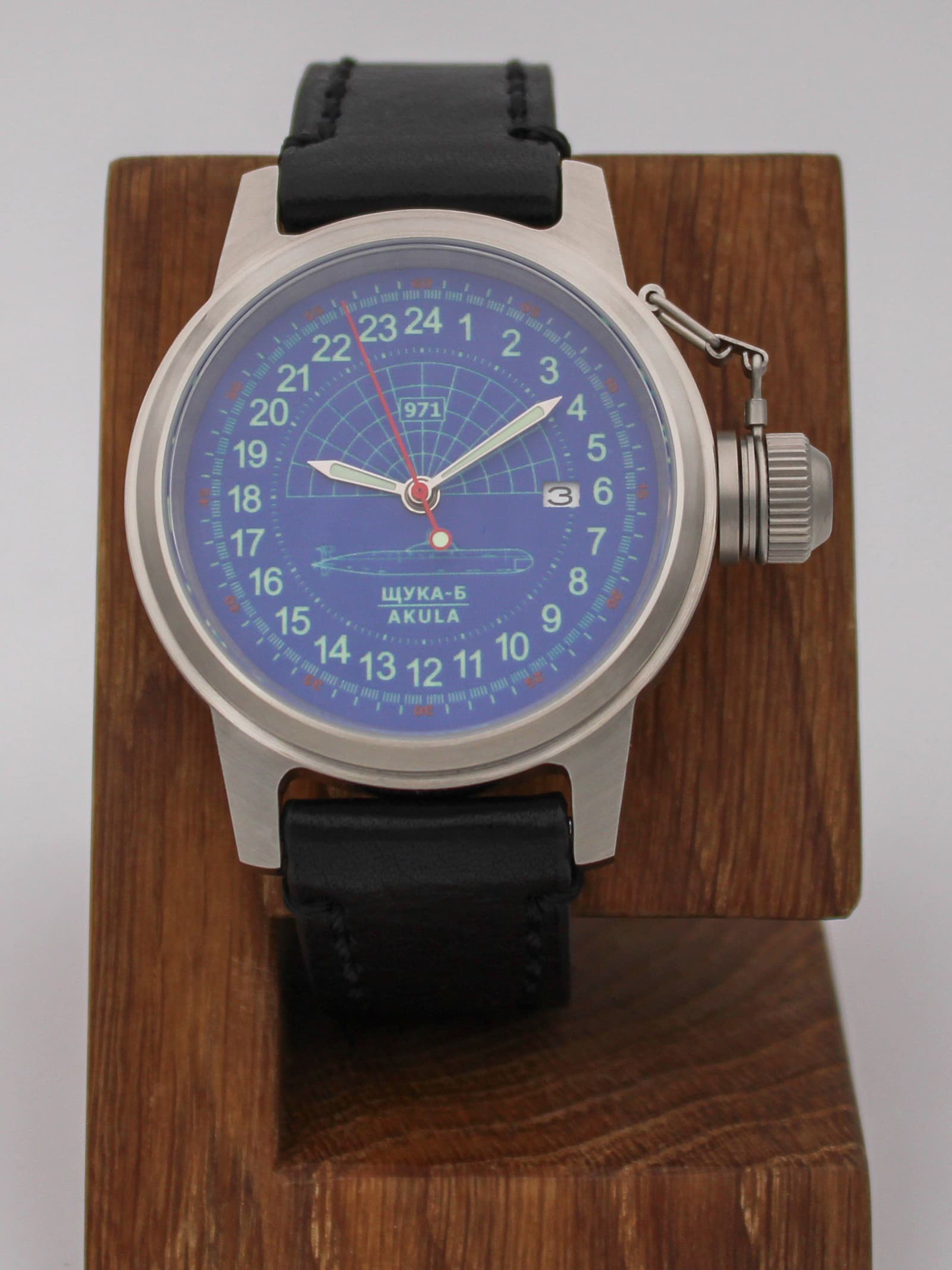 Часы 971 / Щука-Б (Akula) механические с автоподзаводом (Seiko NH34A) 45.288.01