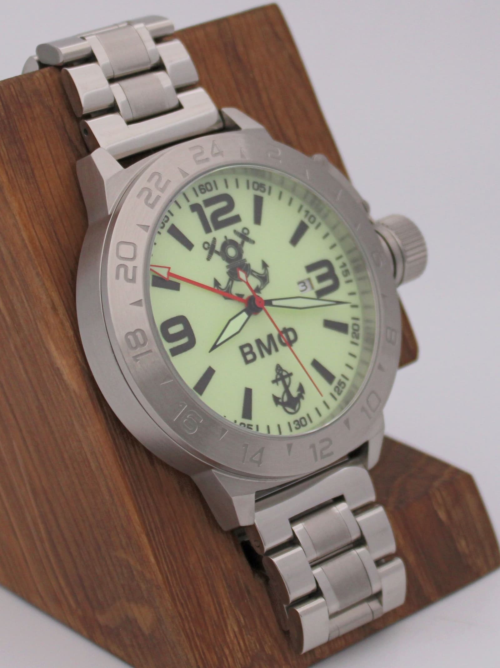 Часы ВМФ механические с автоподзаводом (Seiko NH34A) 52.025.2