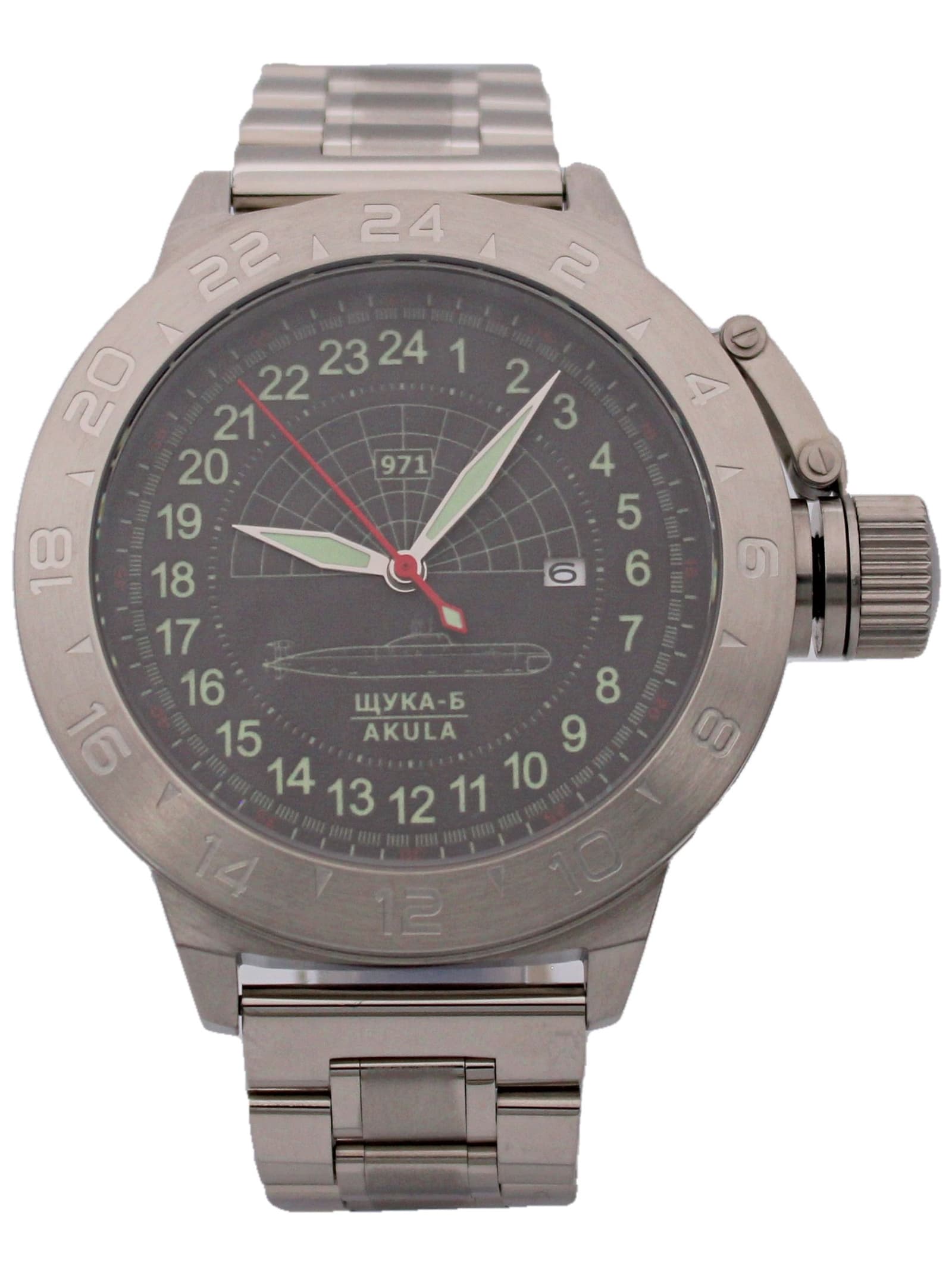 Часы 971 / Щука-Б (Akula) механические с автоподзаводом (Seiko NH34A) 52.063.2