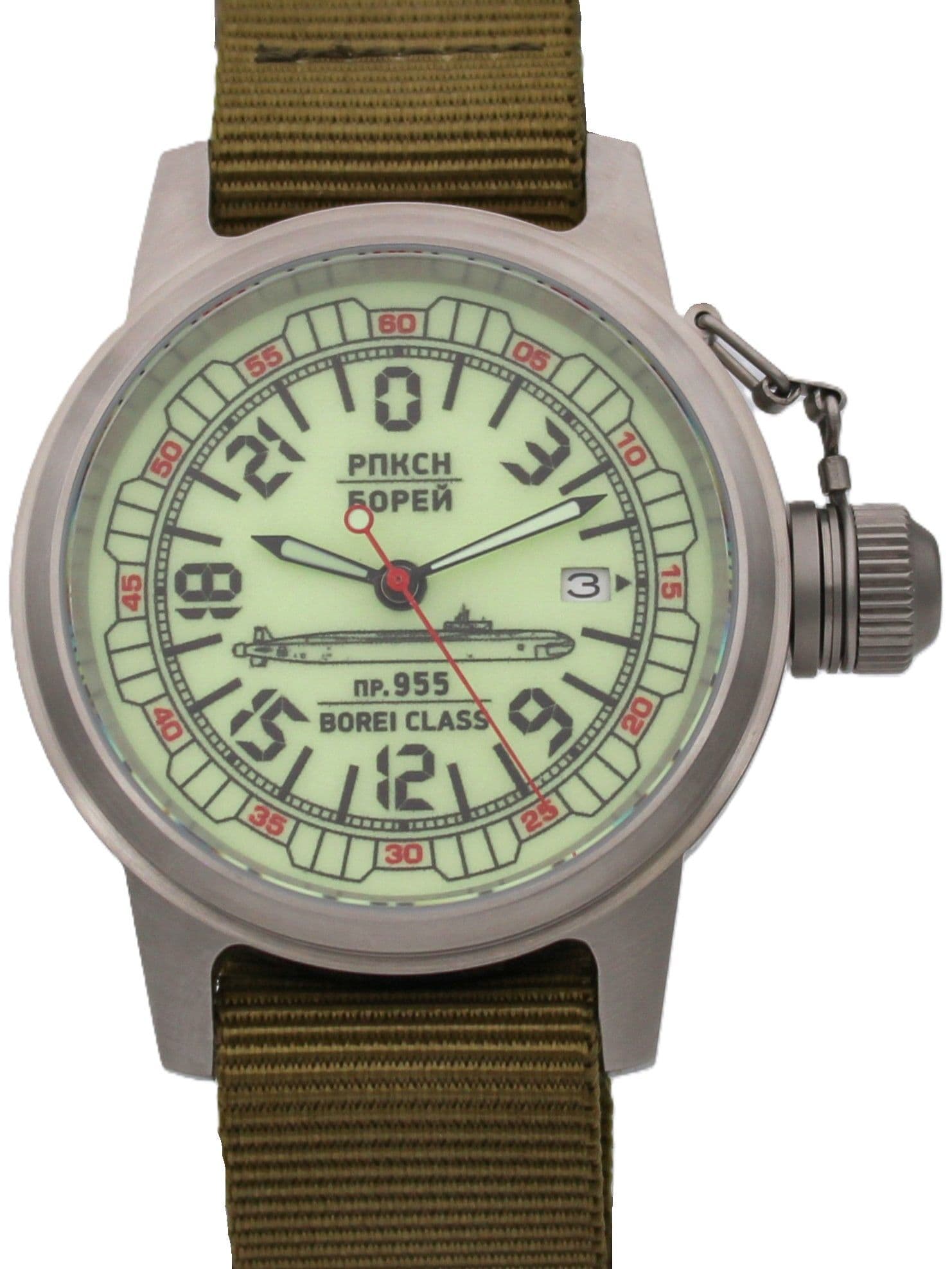 Часы РПКСН 955 Борей (Borei class) механические с автоподзаводом (Seiko NH34A) 45.190.21