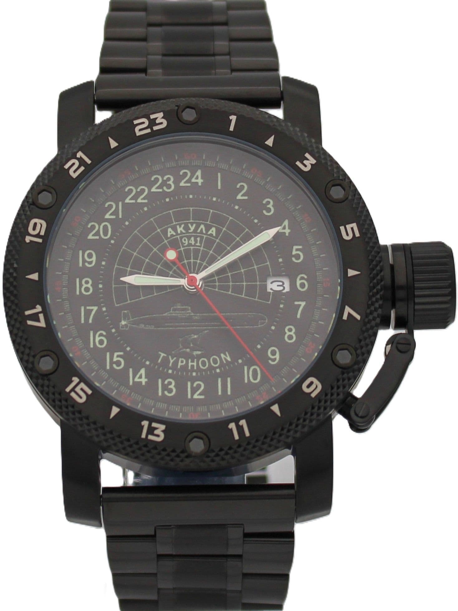 Часы 941 / Акула (Typhoon) механические с автоподзаводом (Seiko NH34A) 147.145.1