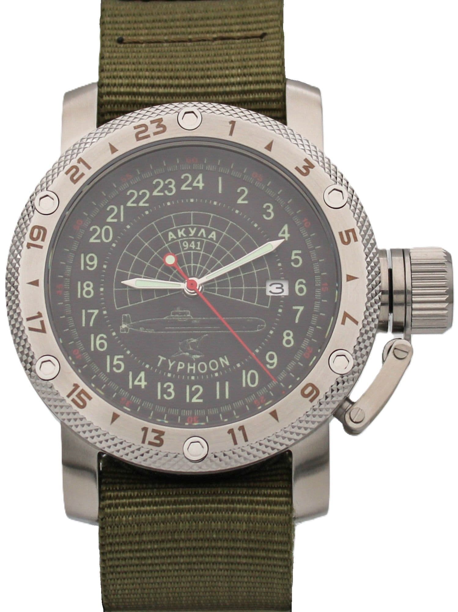 Часы 941 / Акула (Typhoon) механические с автоподзаводом (Seiko NH34A) 47.145.21
