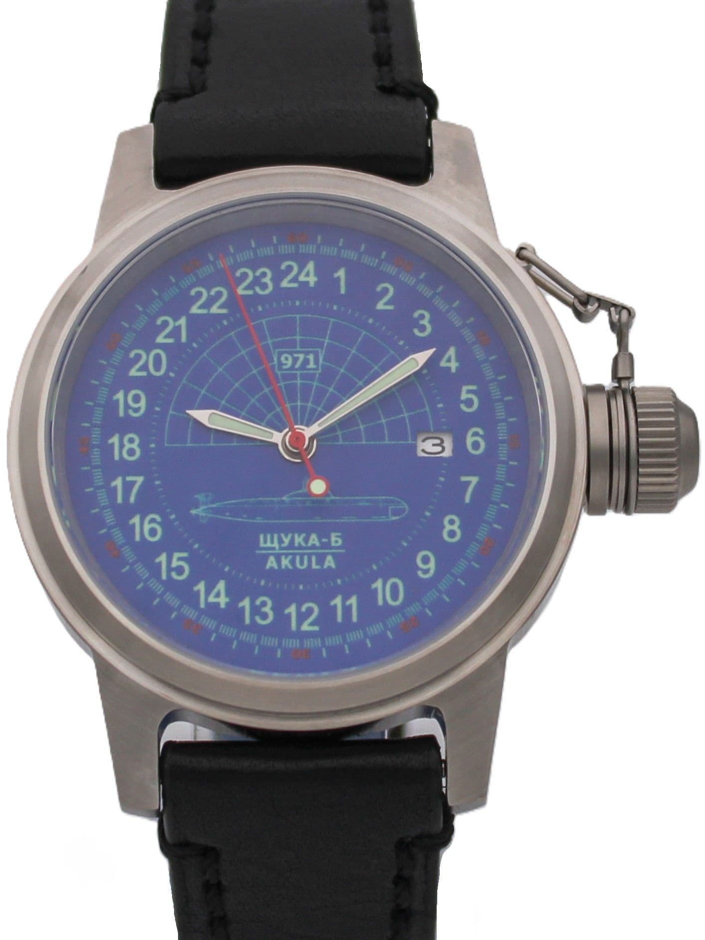 Часы 971 / Щука-Б (Akula) механические с автоподзаводом (Seiko NH34A) 45.288.01