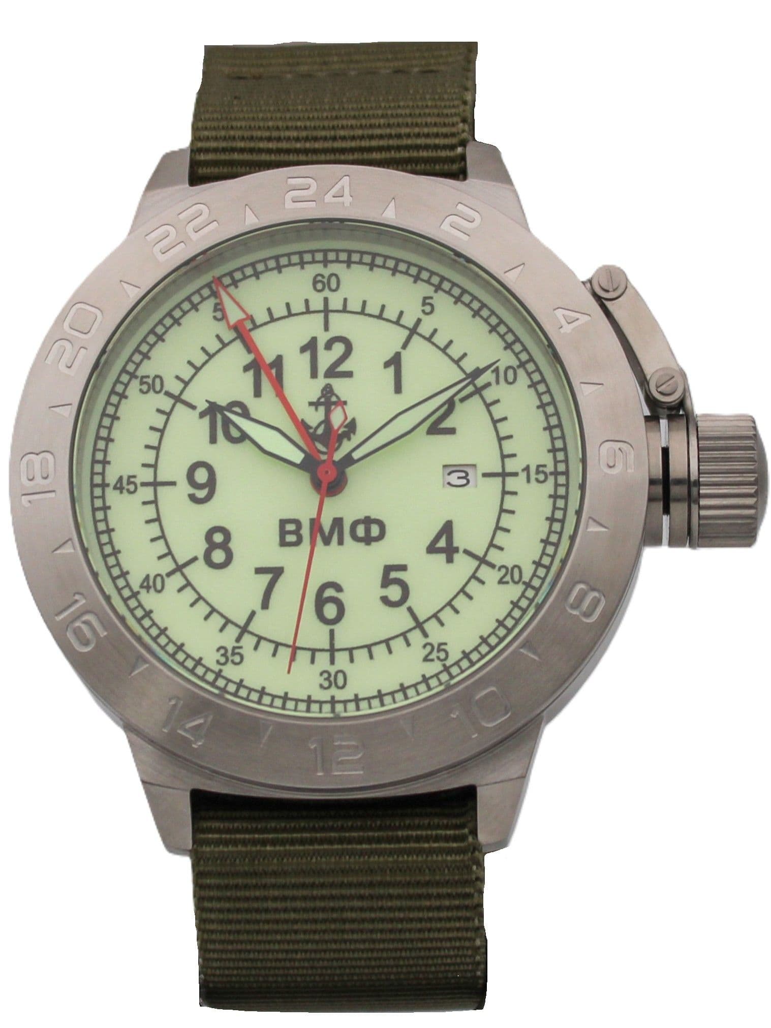 Часы ВМФ механические с автоподзаводом (Seiko NH34A) 52.320.21
