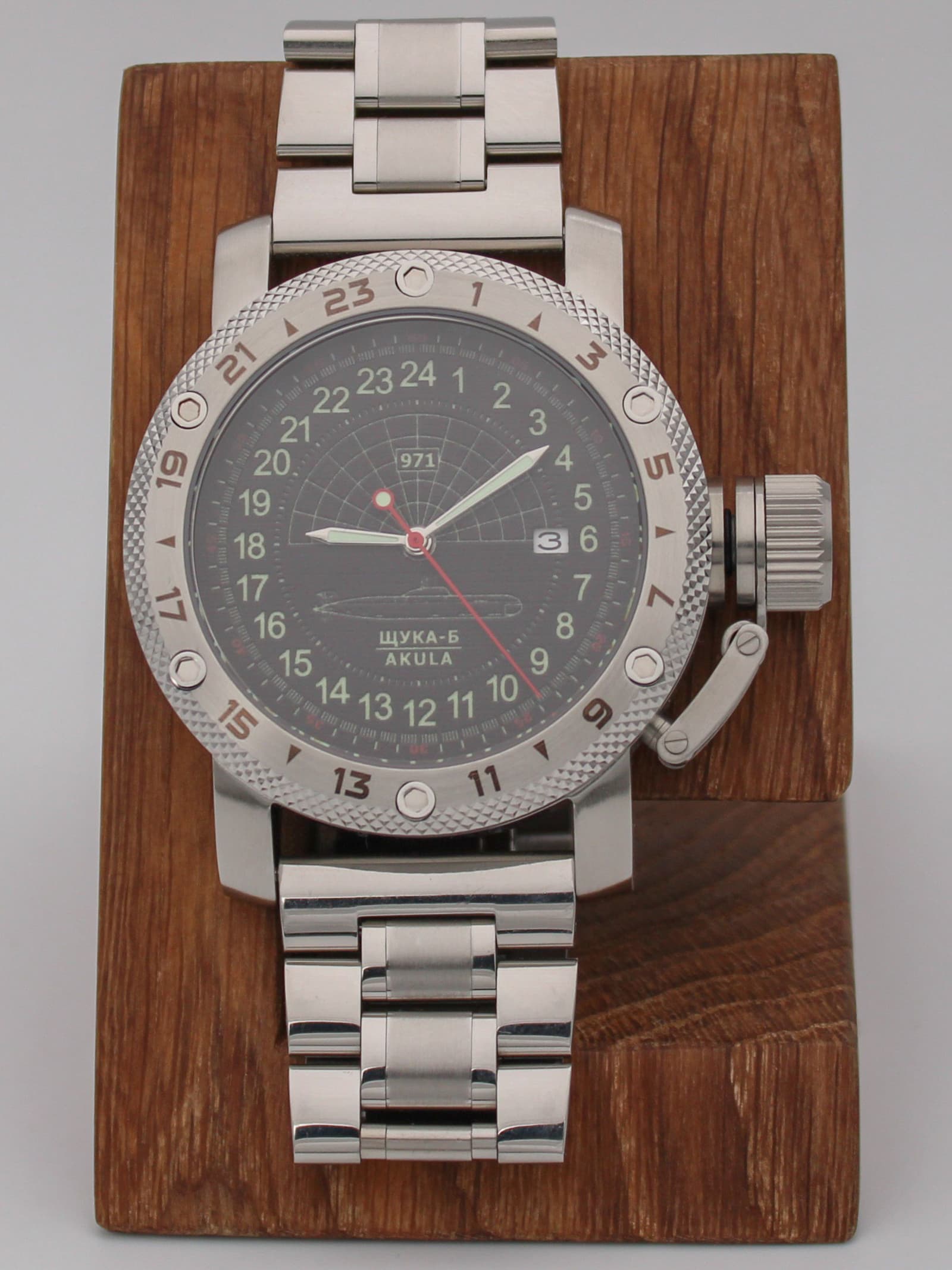 Часы 971 / Щука-Б (Akula) механические с автоподзаводом (Seiko NH34A) 47.063.2