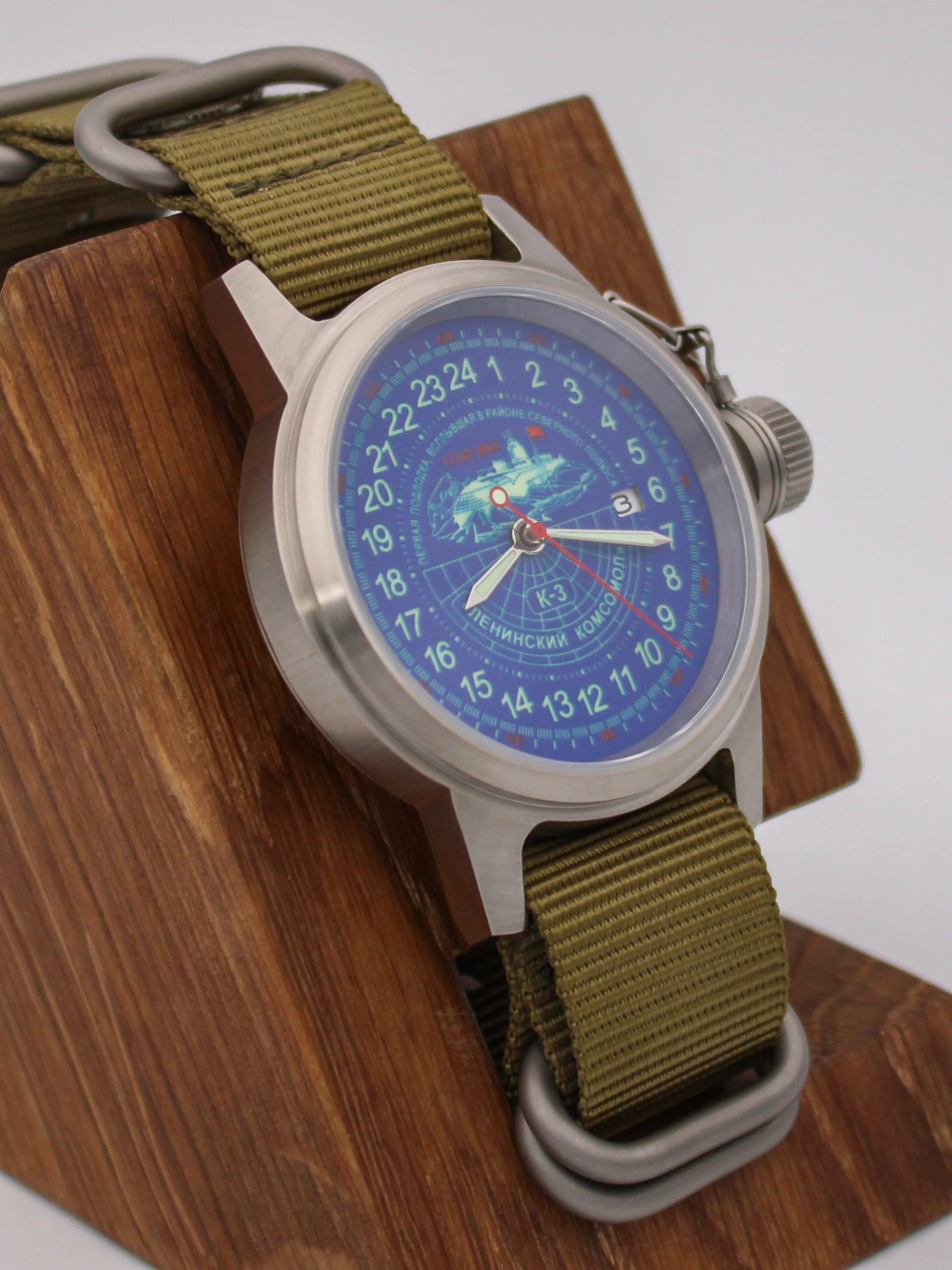 Часы К-3 "Ленинский комсомол" механические с автоподзаводом (Seiko NH34A) 45.153.21