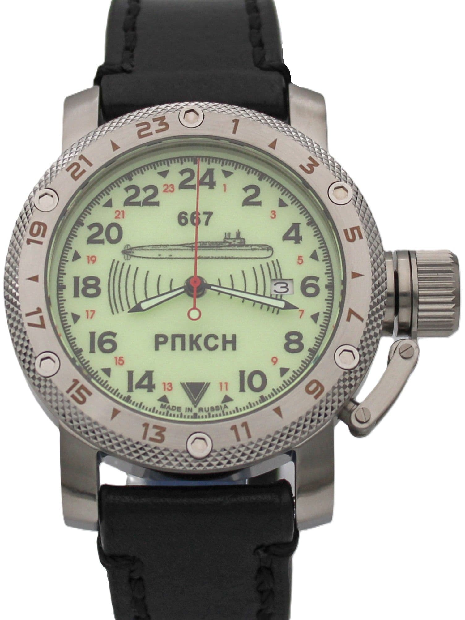 Часы 667 РПКСН механические с автоподзаводом (Seiko NH34A) 47.038.01