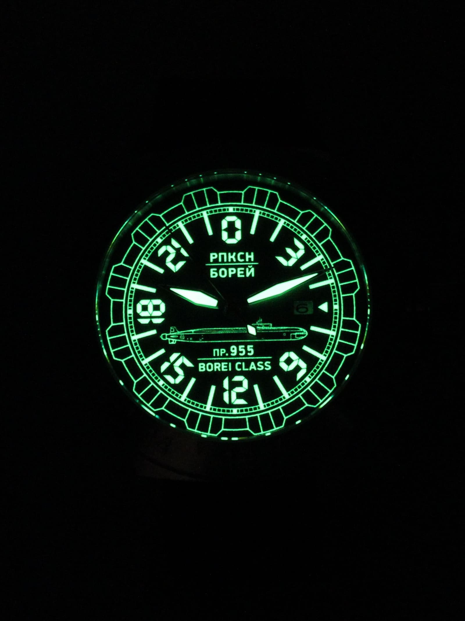 Часы РПКСН 955 Борей (Borei class) механические с автоподзаводом (Seiko NH34A) 52.191.01