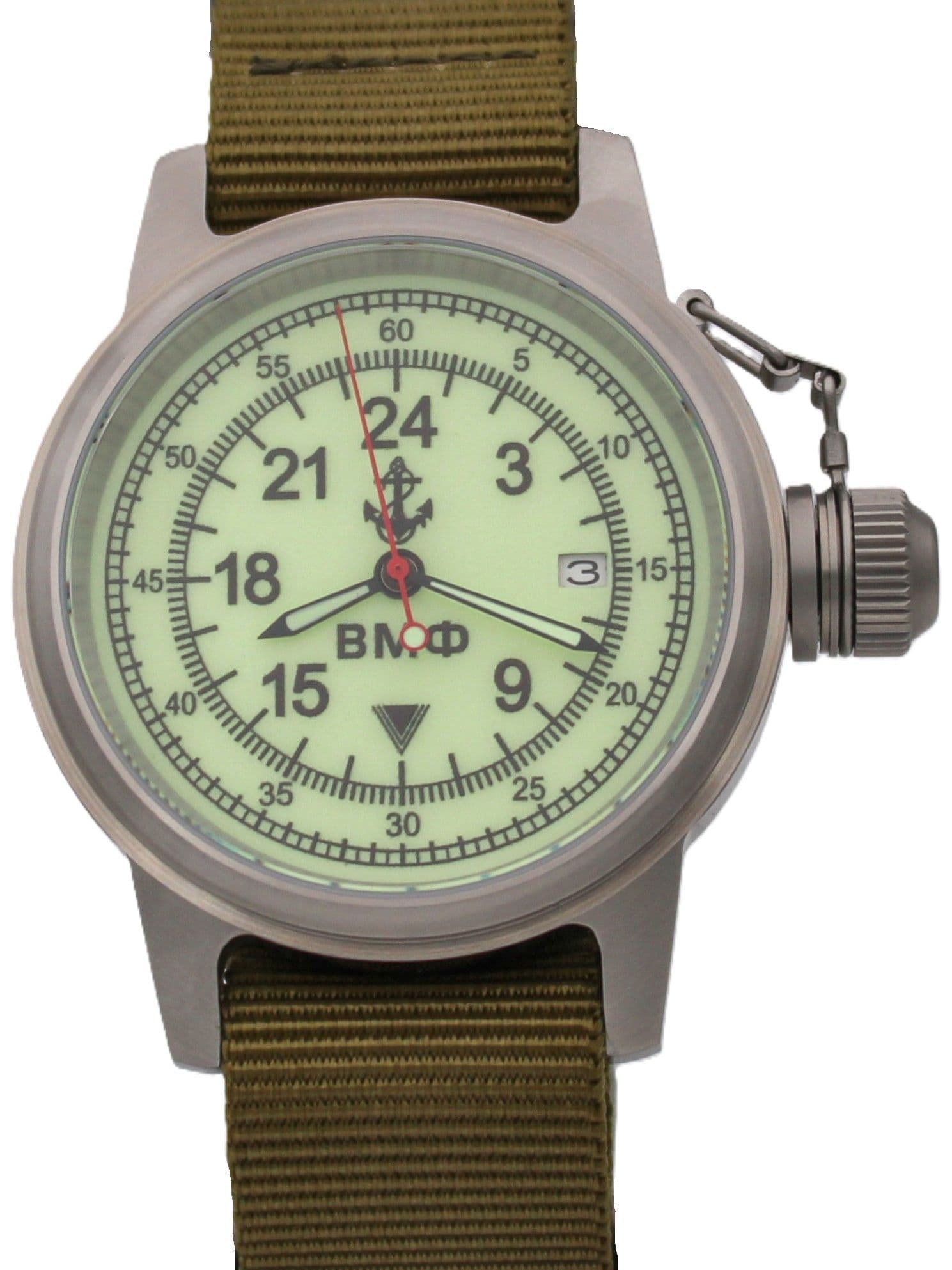 Часы ВМФ механические с автоподзаводом (Seiko NH34A) 45.030.21