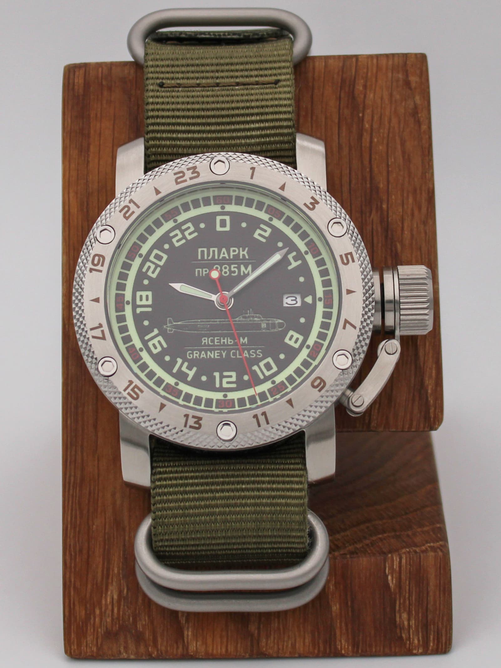 Часы ПЛАРК 885М Ясень-М (Graney class) механические с автоподзаводом (Seiko NH34A) 47.194.21