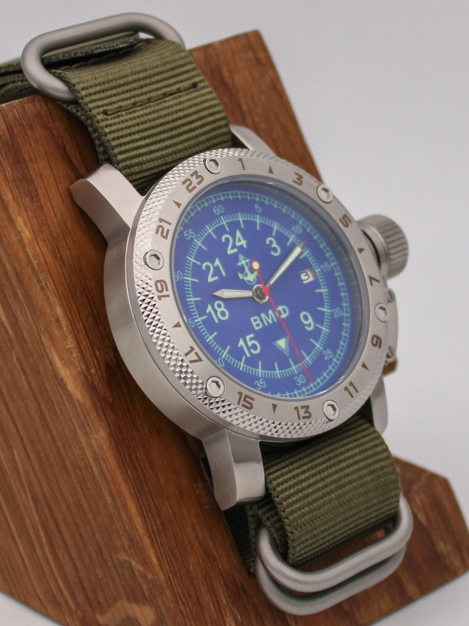 Часы ВМФ механические с автоподзаводом (Seiko NH34A) 47.070.21