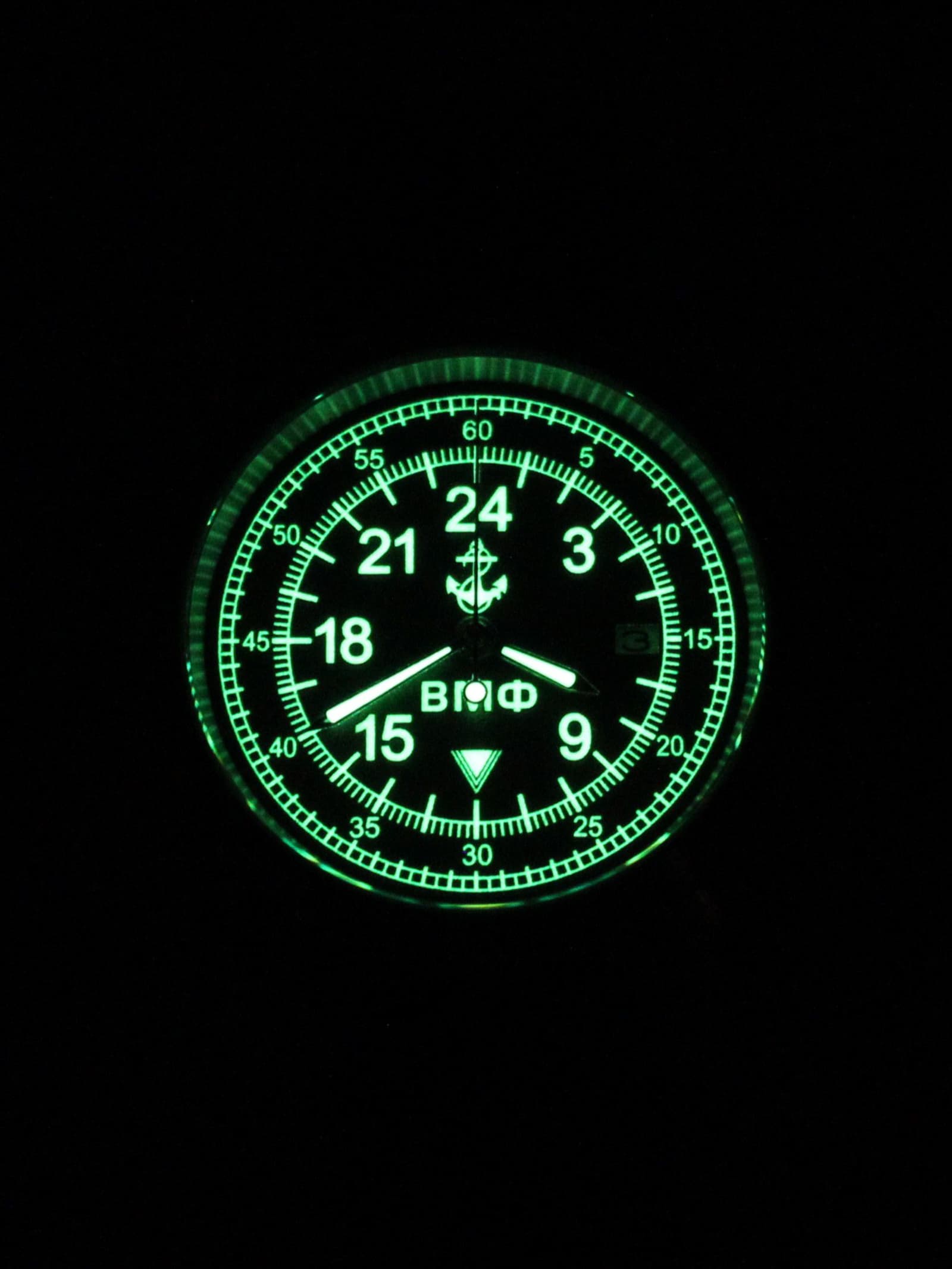 Часы ВМФ механические с автоподзаводом (Seiko NH34A) 45.060.21