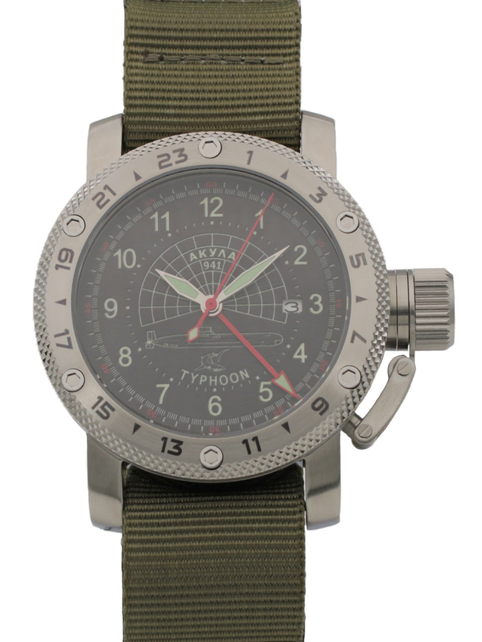 Часы 941 / Акула (Typhoon) механические с автоподзаводом (Seiko NH34A) 47.343.21