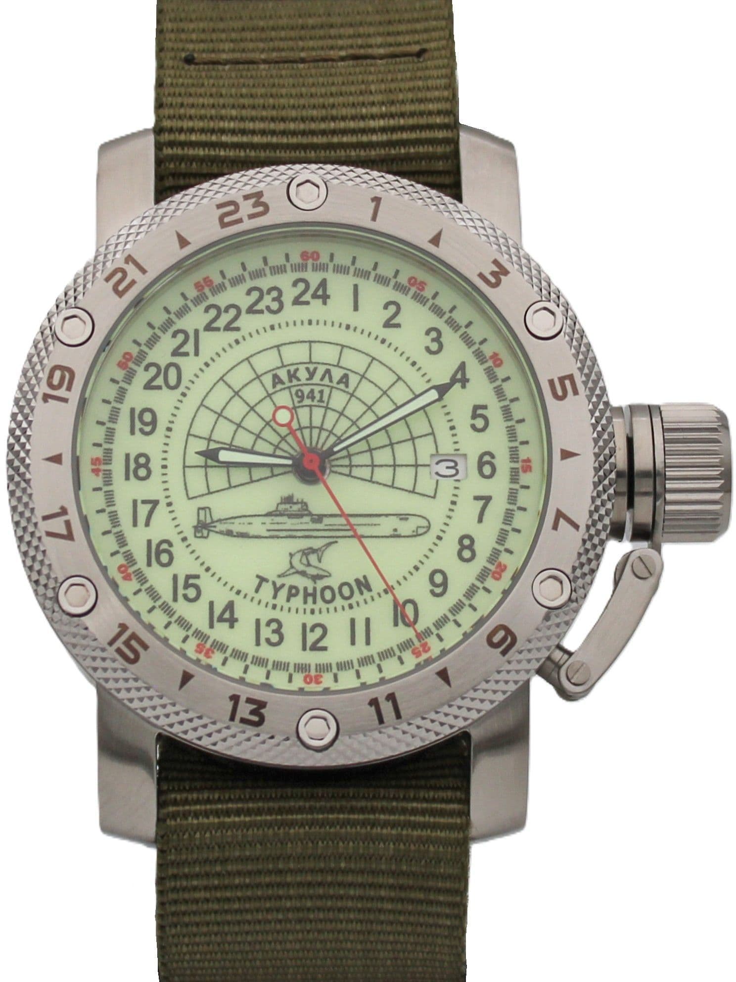 Часы 941 / Акула (Typhoon) механические с автоподзаводом (Seiko NH34A) 47.147.21