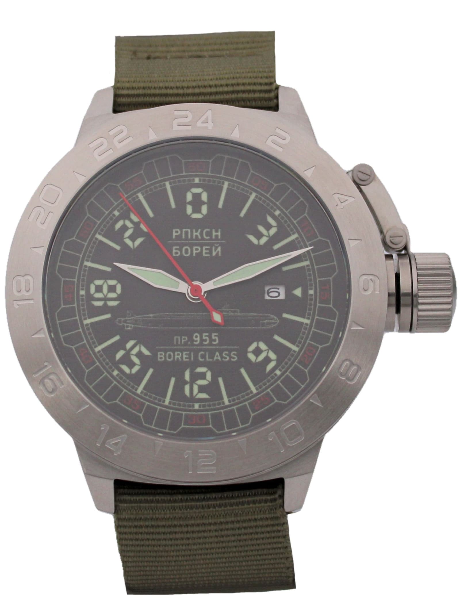 Часы РПКСН 955 Борей (Borei class) механические с автоподзаводом (Seiko NH34A) 52.191.21