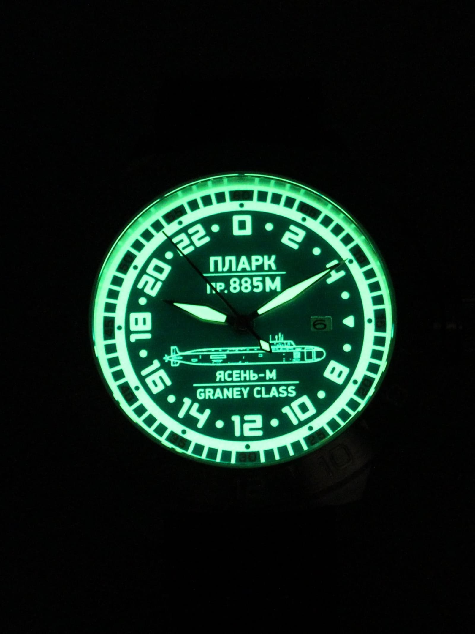 Часы ПЛАРК 885М Ясень-М (Graney class) кварцевые (Ronda 515.24H) Q52.195.21