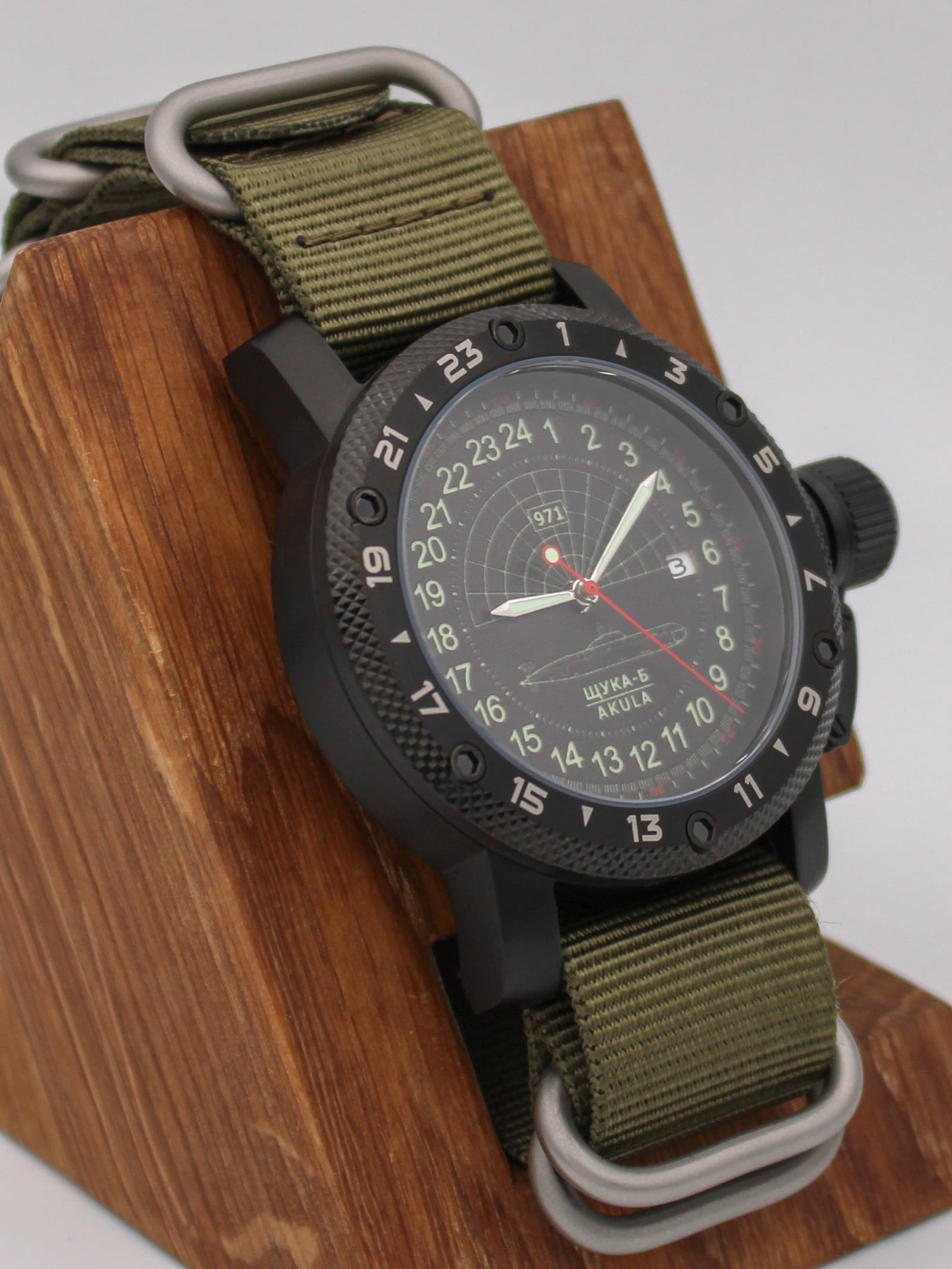 Часы 971 / Щука-Б (Akula) механические с автоподзаводом (Seiko NH34A) 147.063.21