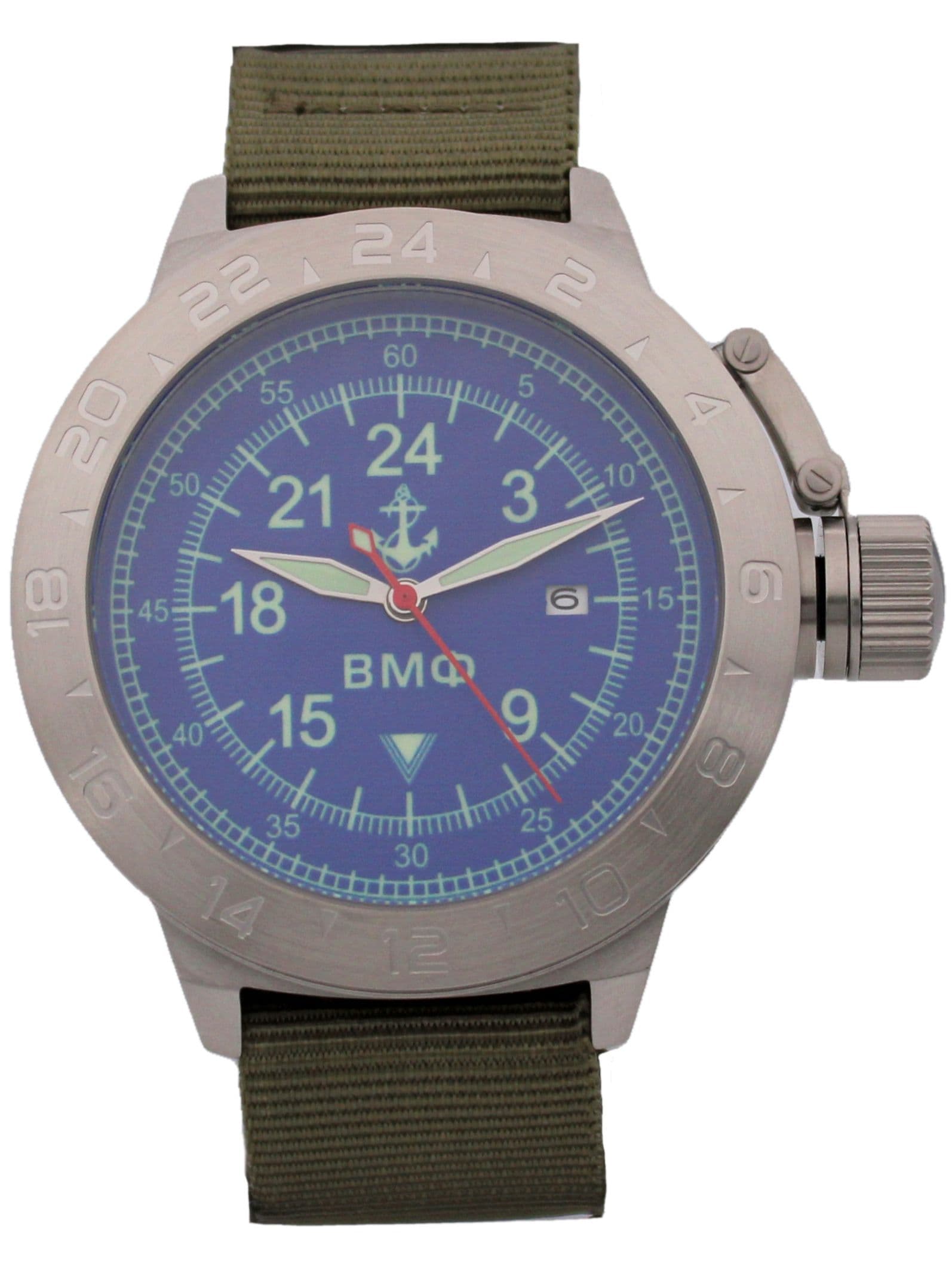 Часы ВМФ механические с автоподзаводом (Seiko NH34A) 52.070.21