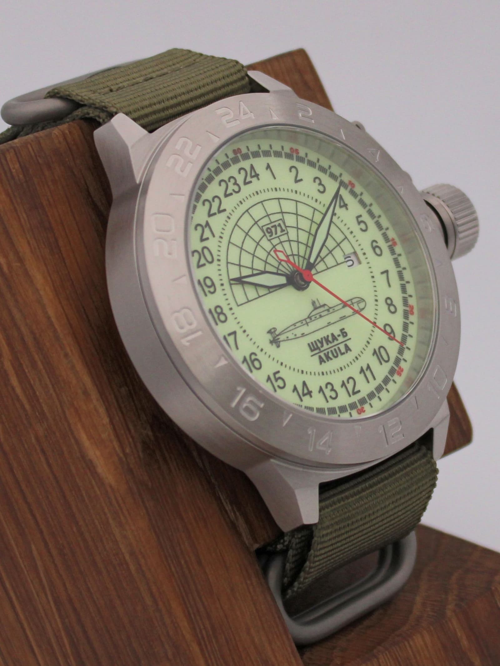 Часы 971 / Щука-Б (Akula) механические с автоподзаводом (Seiko NH34A) 52.061.21