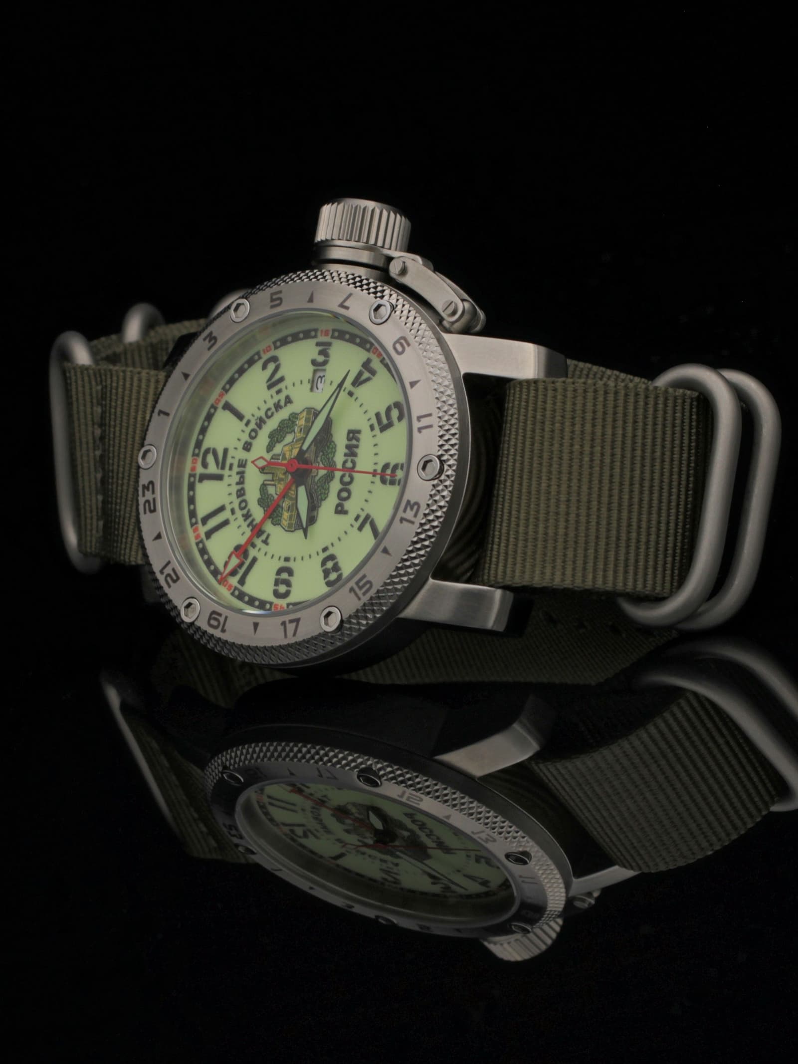 Часы Танковые войска механические с автоподзаводом (Seiko NH34A) 47.210.21