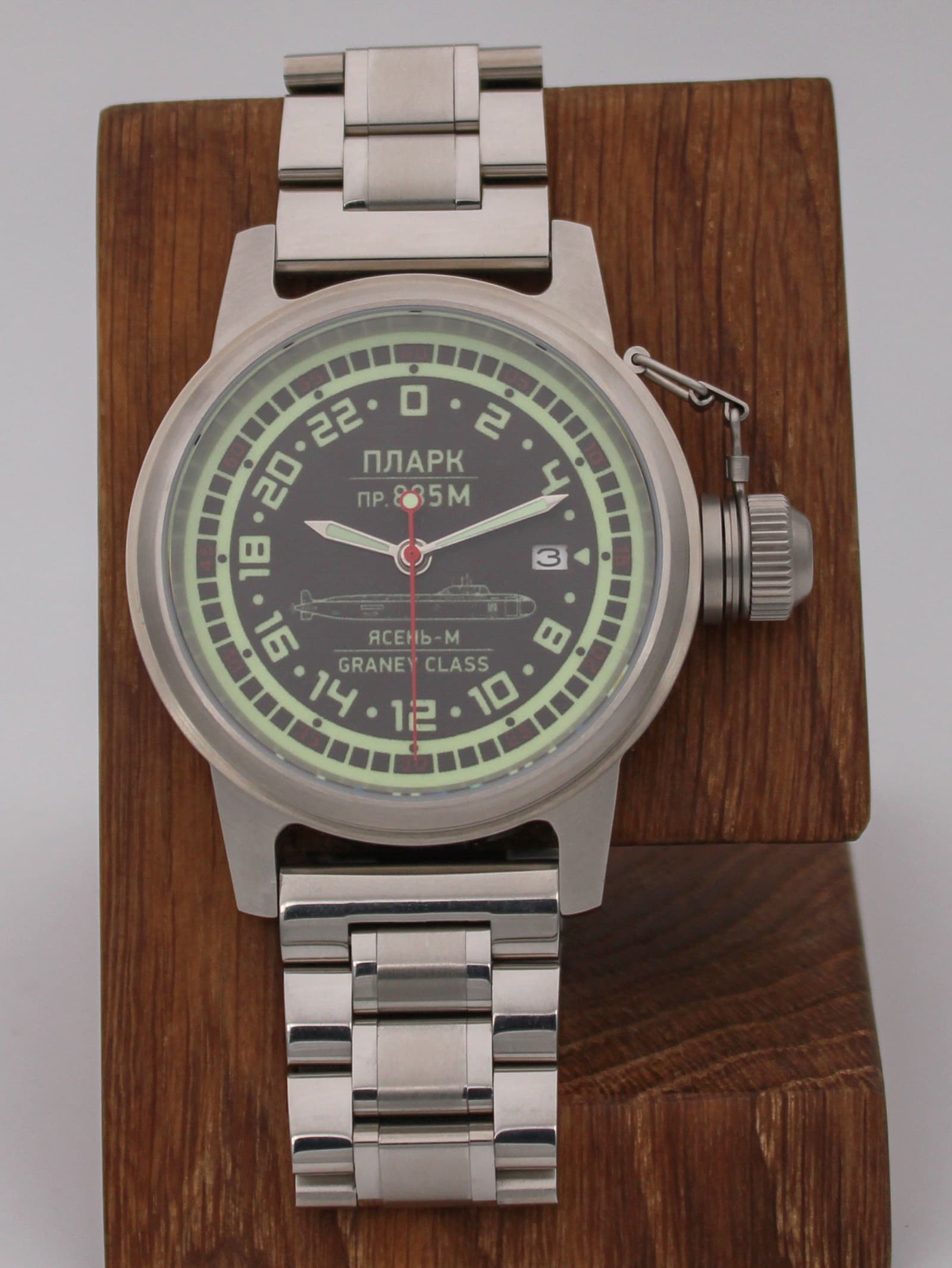 Часы ПЛАРК 885М Ясень-М (Graney class) механические с автоподзаводом (Seiko NH34A) 45.194.2