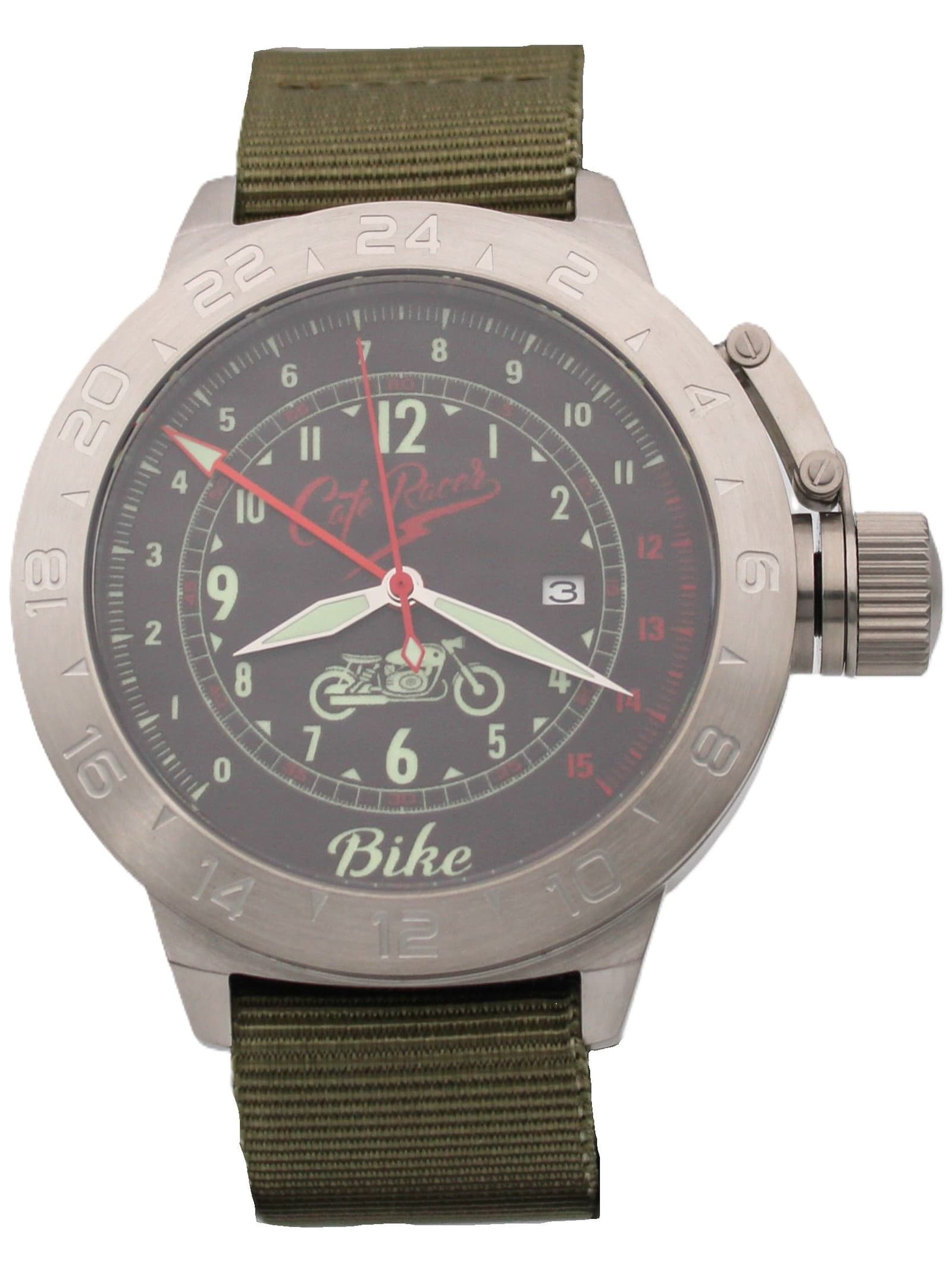 Часы Cafe Racer механические с автоподзаводом (Seiko NH34A) 52.360.21
