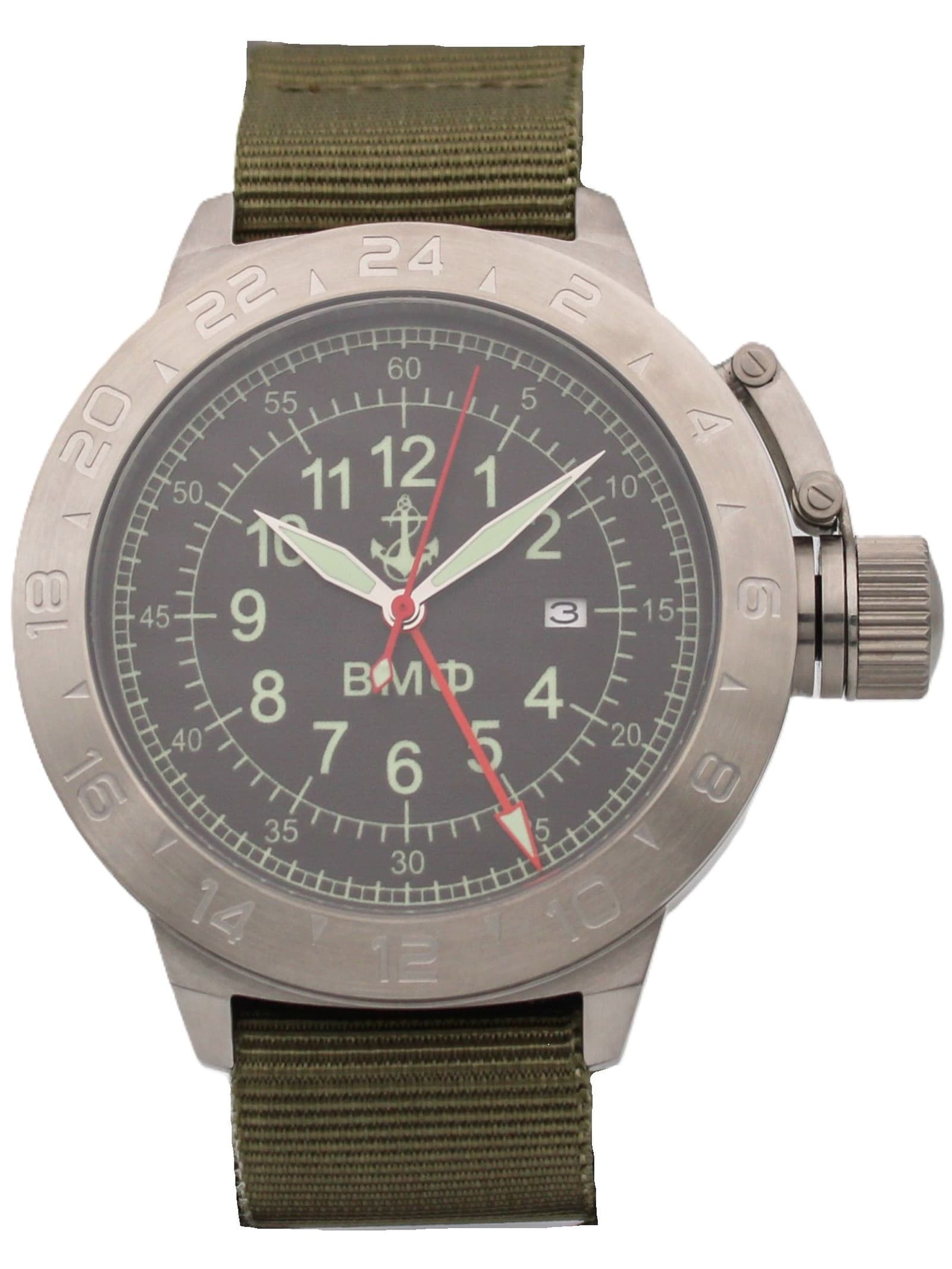 Часы ВМФ механические с автоподзаводом (Seiko NH34A) 52.321.21