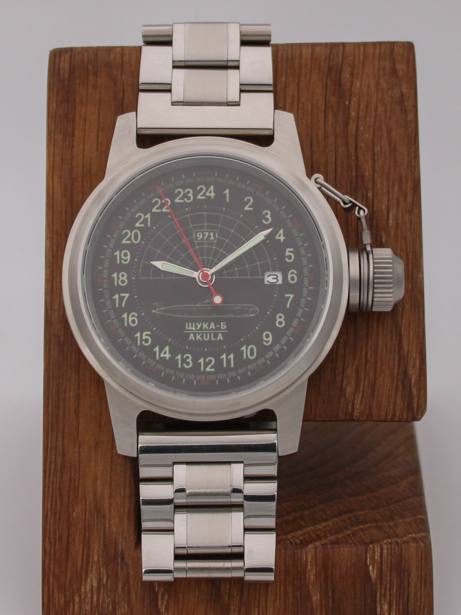 Часы 971 / Щука-Б (Akula) механические с автоподзаводом (Seiko NH34A) 45.063.2