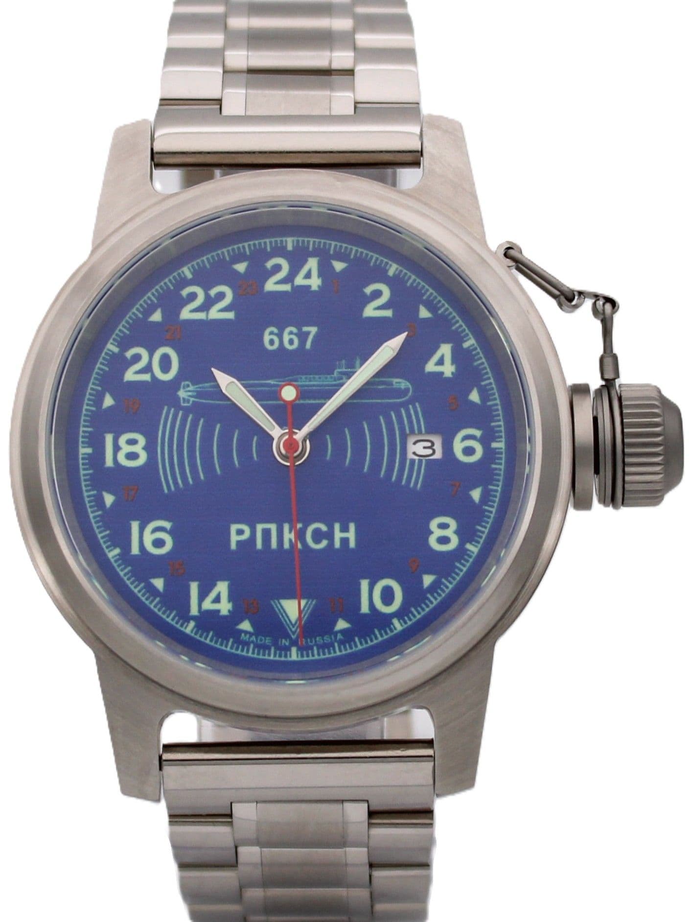 Часы 667 РПКСН механические с автоподзаводом (Seiko NH34A) 45.040.2