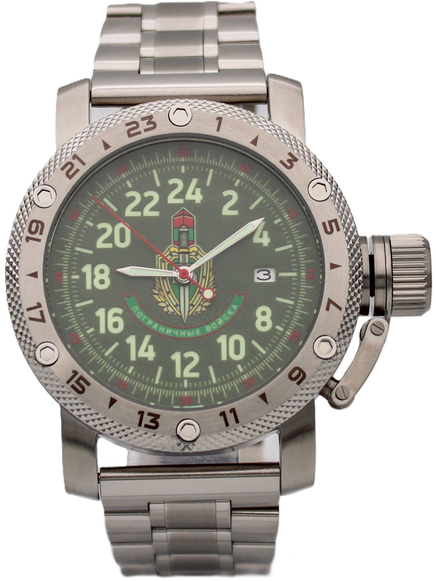 Часы Погранвойска механические с автоподзаводом (Seiko NH34A) 47.242.2