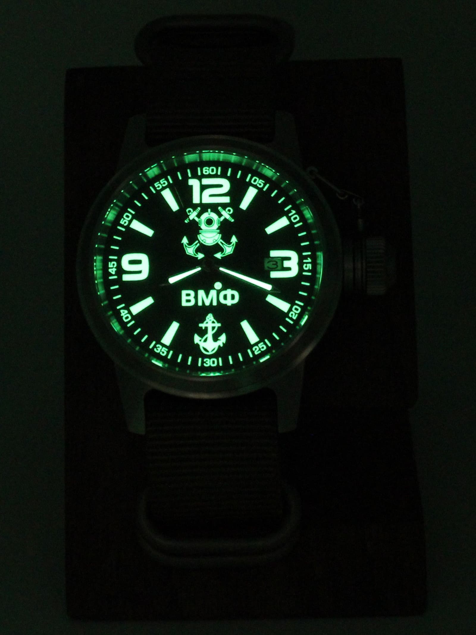Часы ВМФ механические с автоподзаводом (Seiko NH35A) 45.026.21