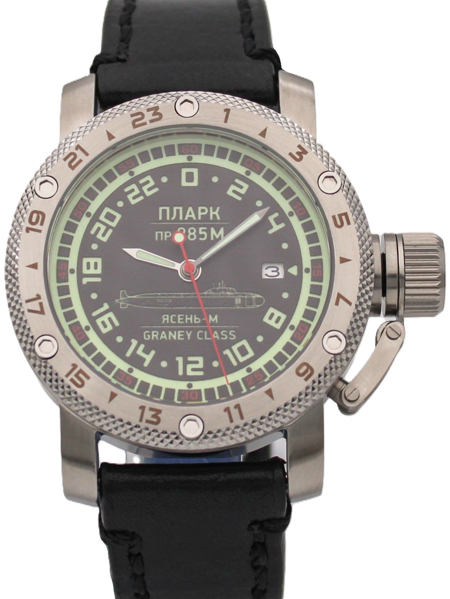 Часы ПЛАРК 885М Ясень-М (Graney class) механические с автоподзаводом (Seiko NH34A) 47.194.01