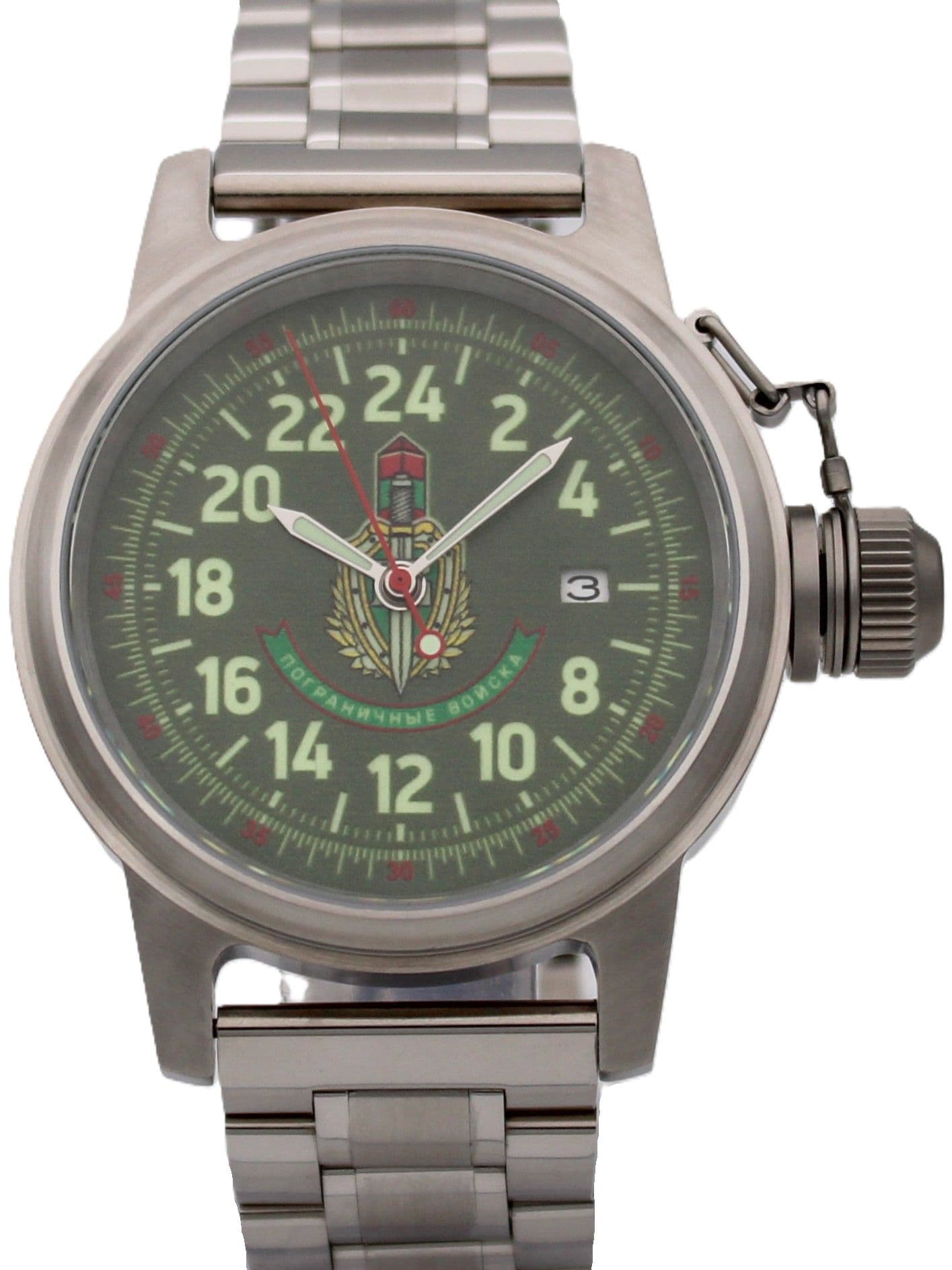 Часы Погранвойска механические с автоподзаводом (Seiko NH34A) 45.242.2