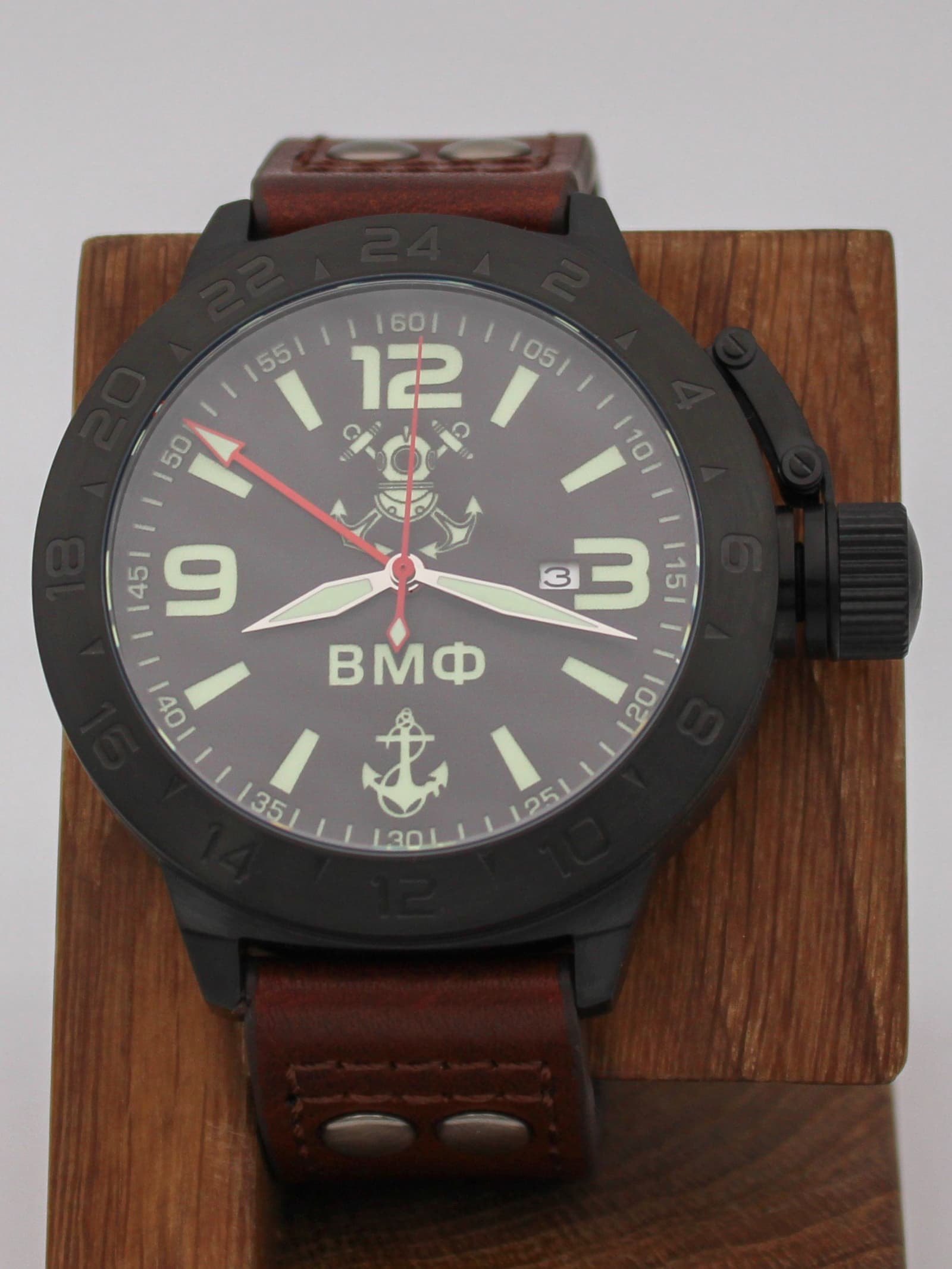 Часы ВМФ механические с автоподзаводом (Seiko NH34A) 152.026.02