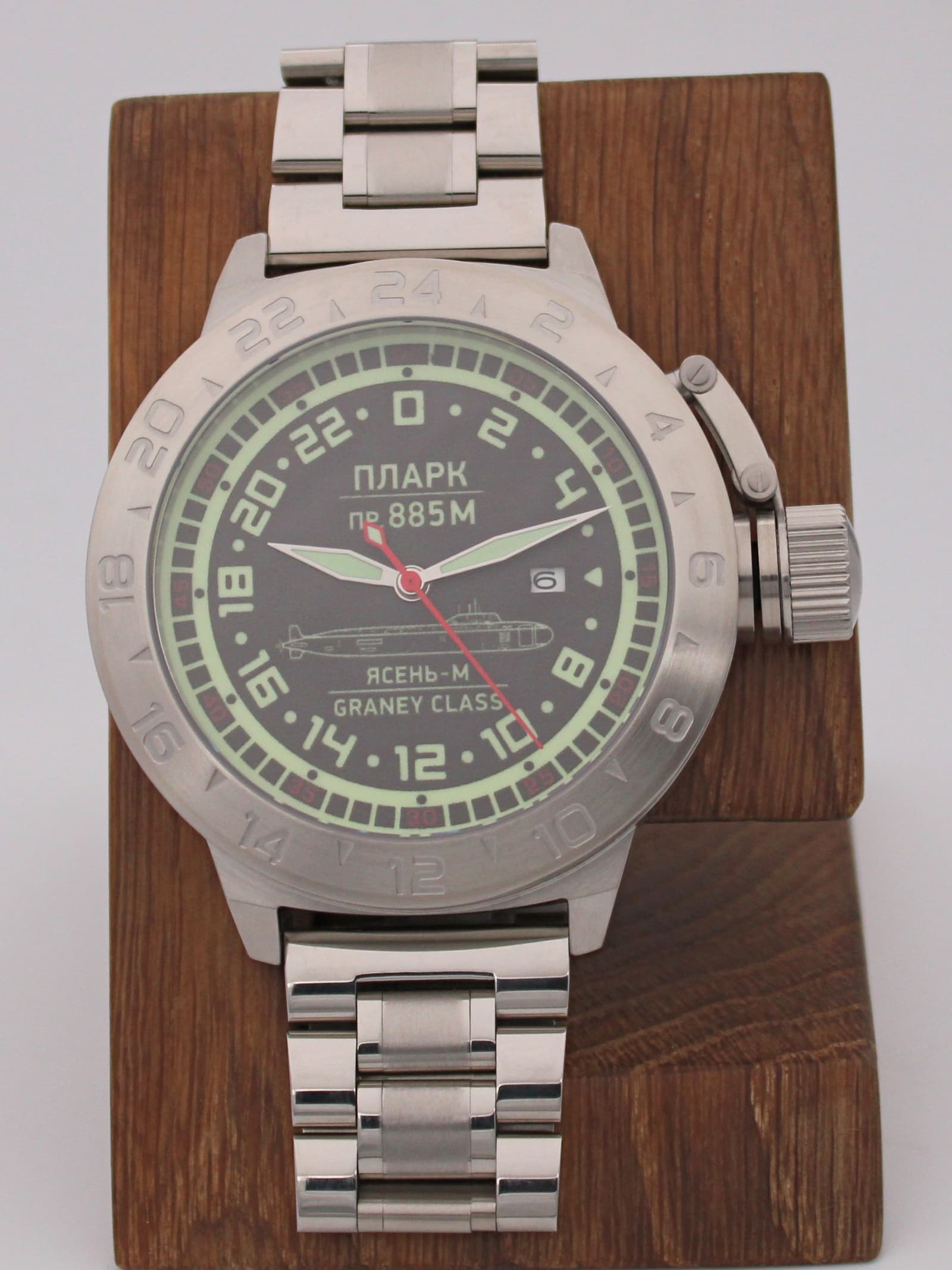 Часы ПЛАРК 885М Ясень-М (Graney class) механические с автоподзаводом (Seiko NH34A) 52.194.2