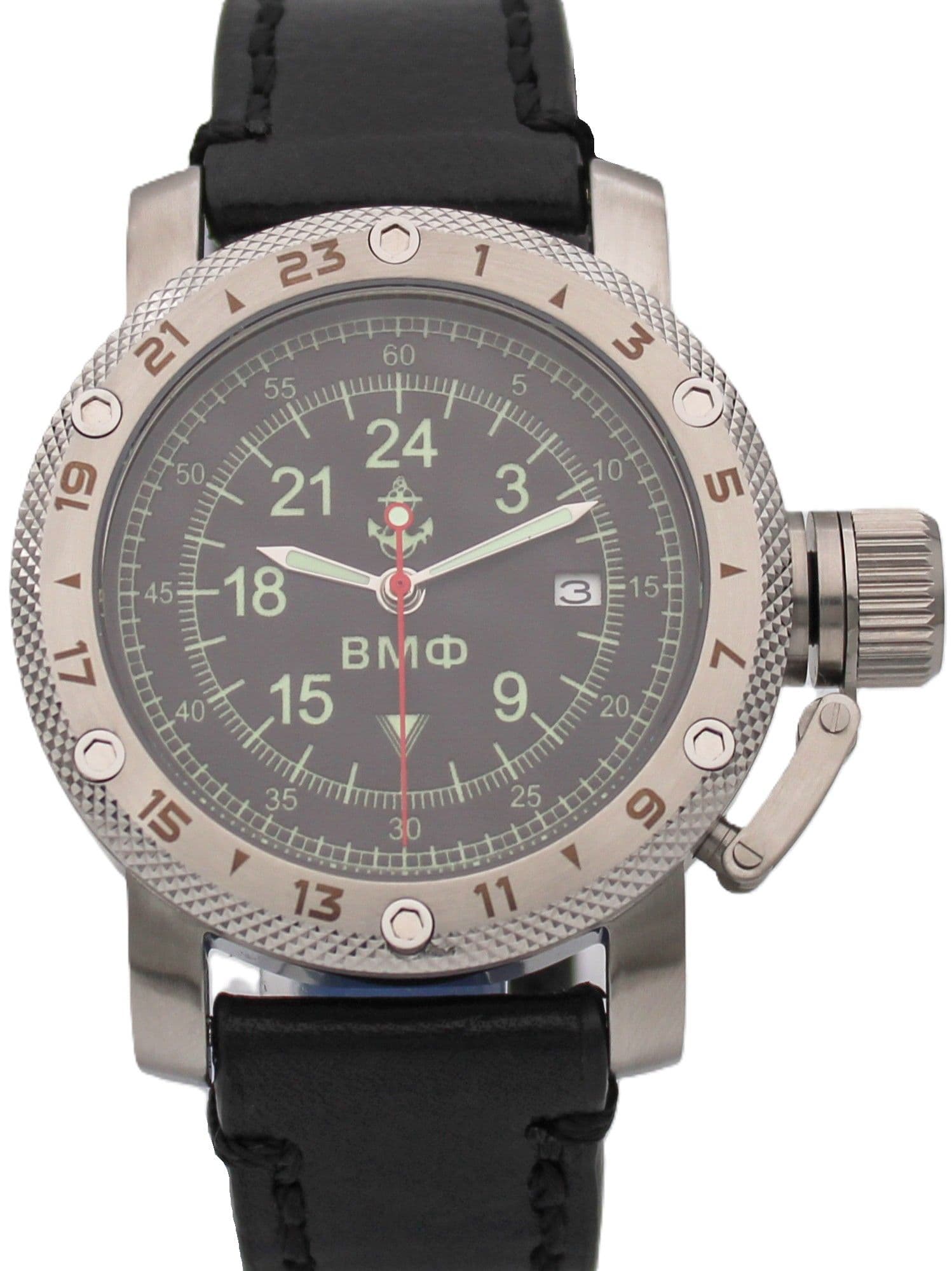 Часы ВМФ механические с автоподзаводом (Seiko NH34A) 47.060.01