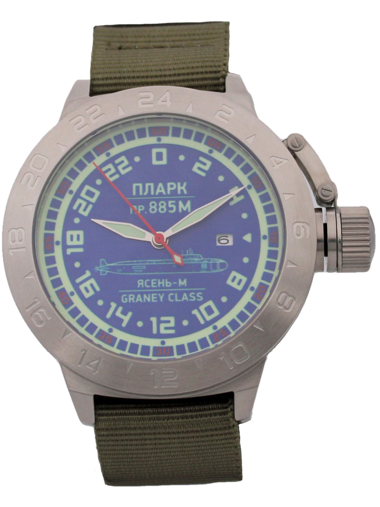 Часы ПЛАРК 885М Ясень-М (Graney class) механические с автоподзаводом (Seiko NH34A) 52.195.21