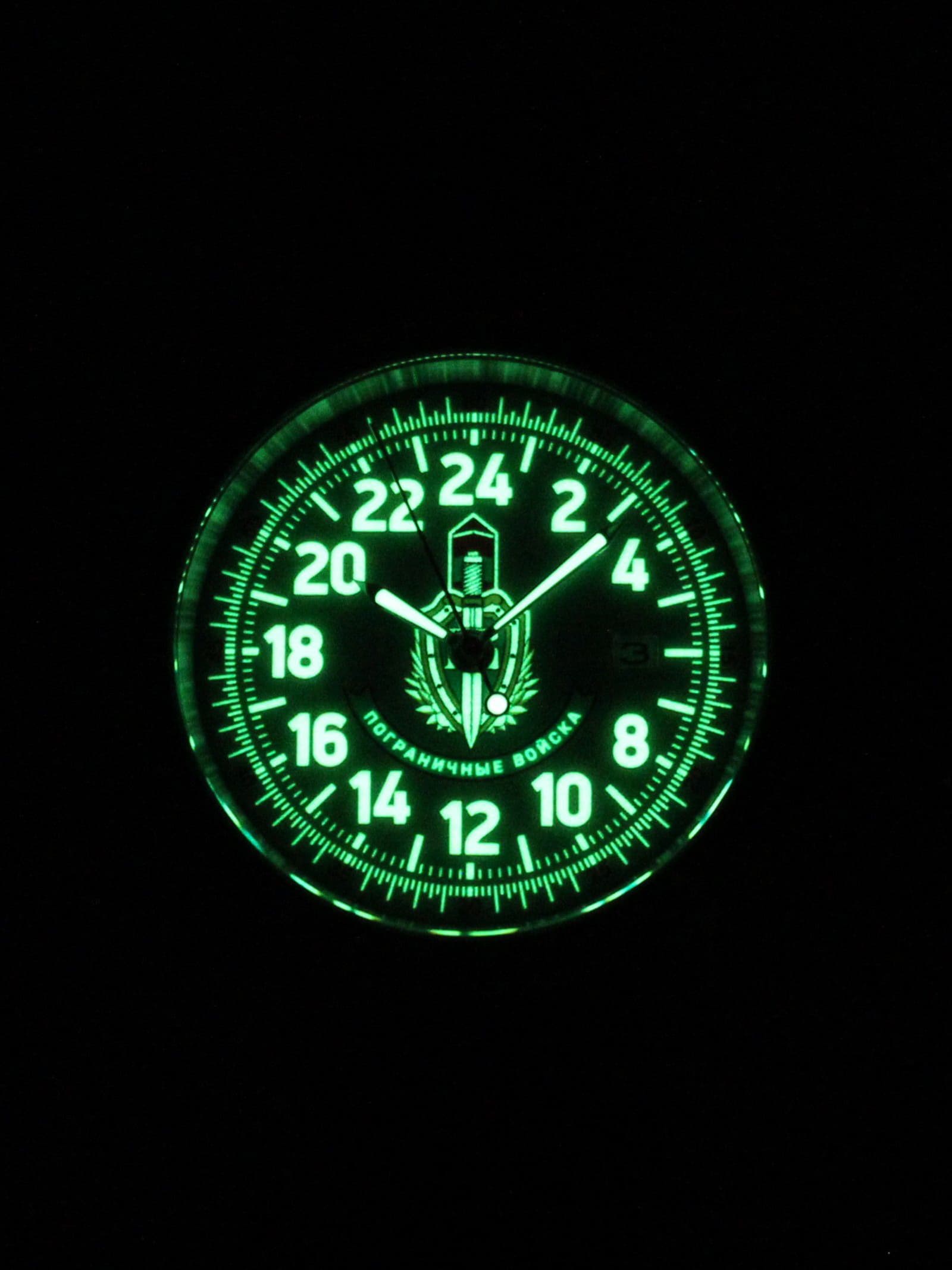Часы Погранвойска механические с автоподзаводом (Seiko NH34A) 45.242.21
