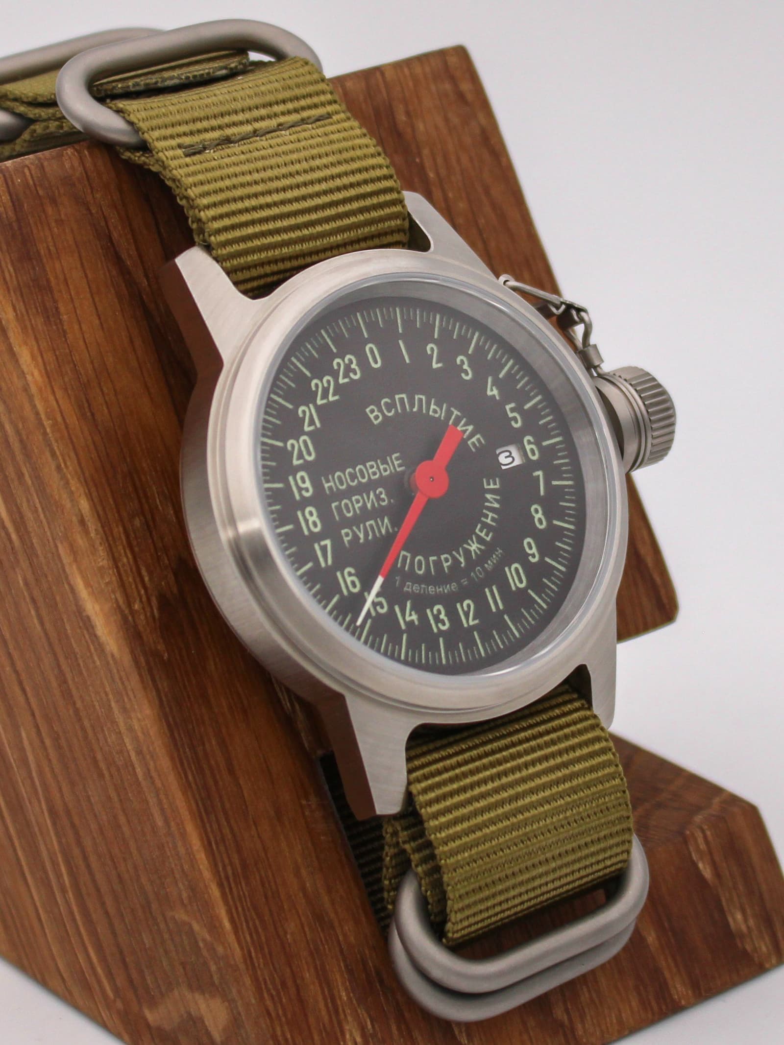 Часы Погружение / Всплытие однострелочные механические с автоподзаводом (Seiko NH34A) 45.182.21