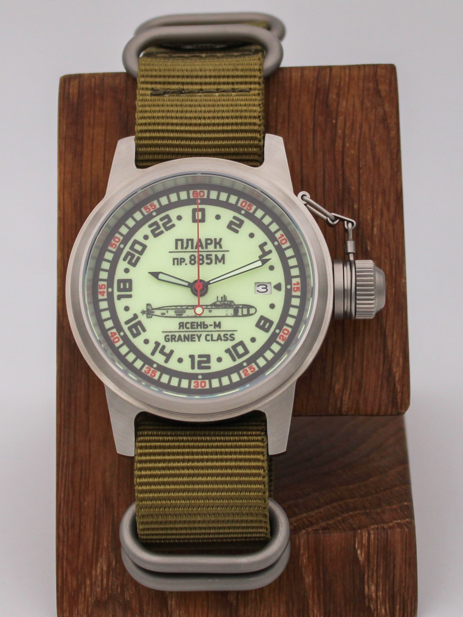 Часы ПЛАРК 885М Ясень-М (Graney class) механические с автоподзаводом (Seiko NH34A) 45.193.21