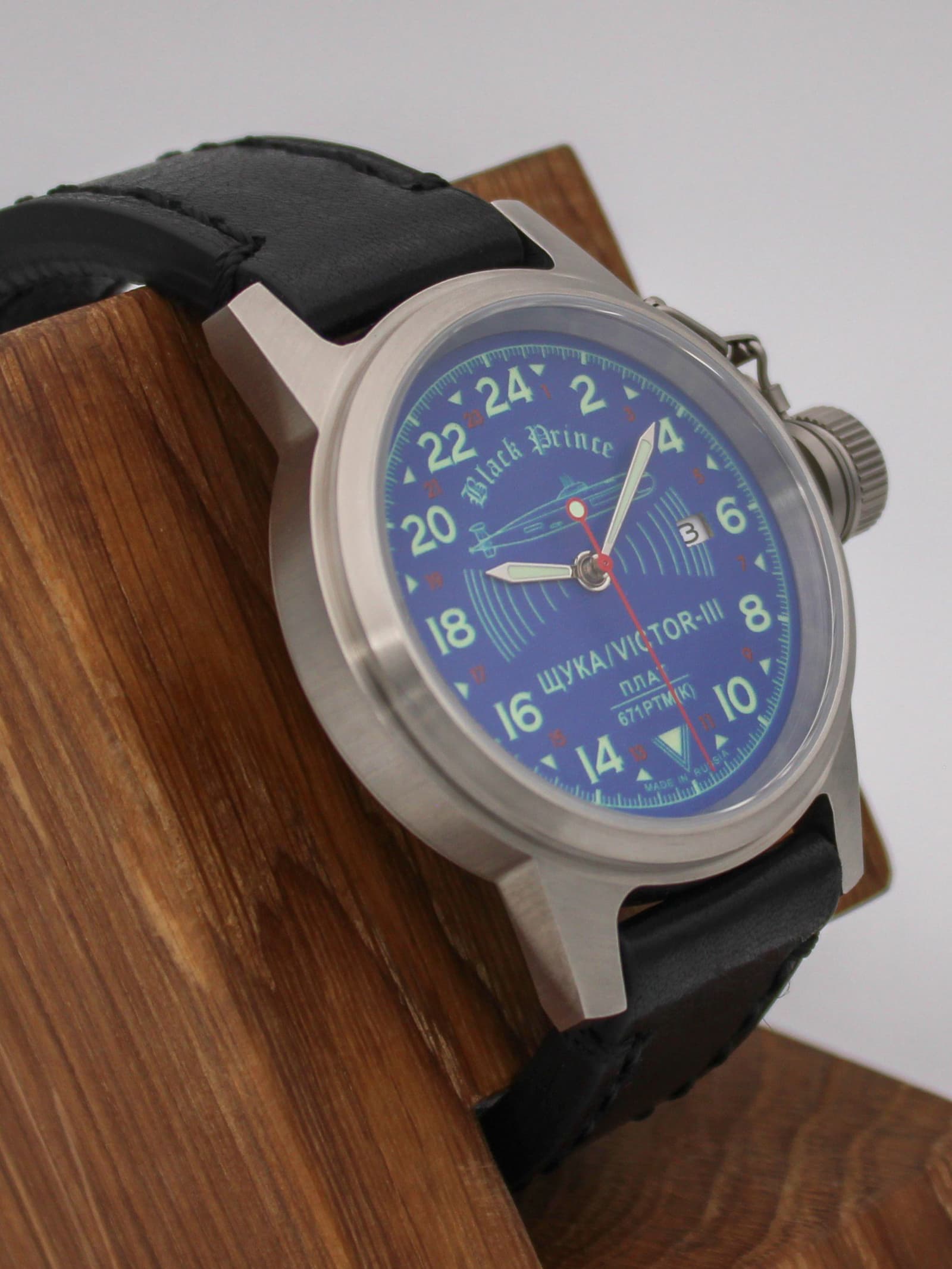 Часы 671 / Щука (Black Prince) механические с автоподзаводом (Seiko NH34A) 45.069.01